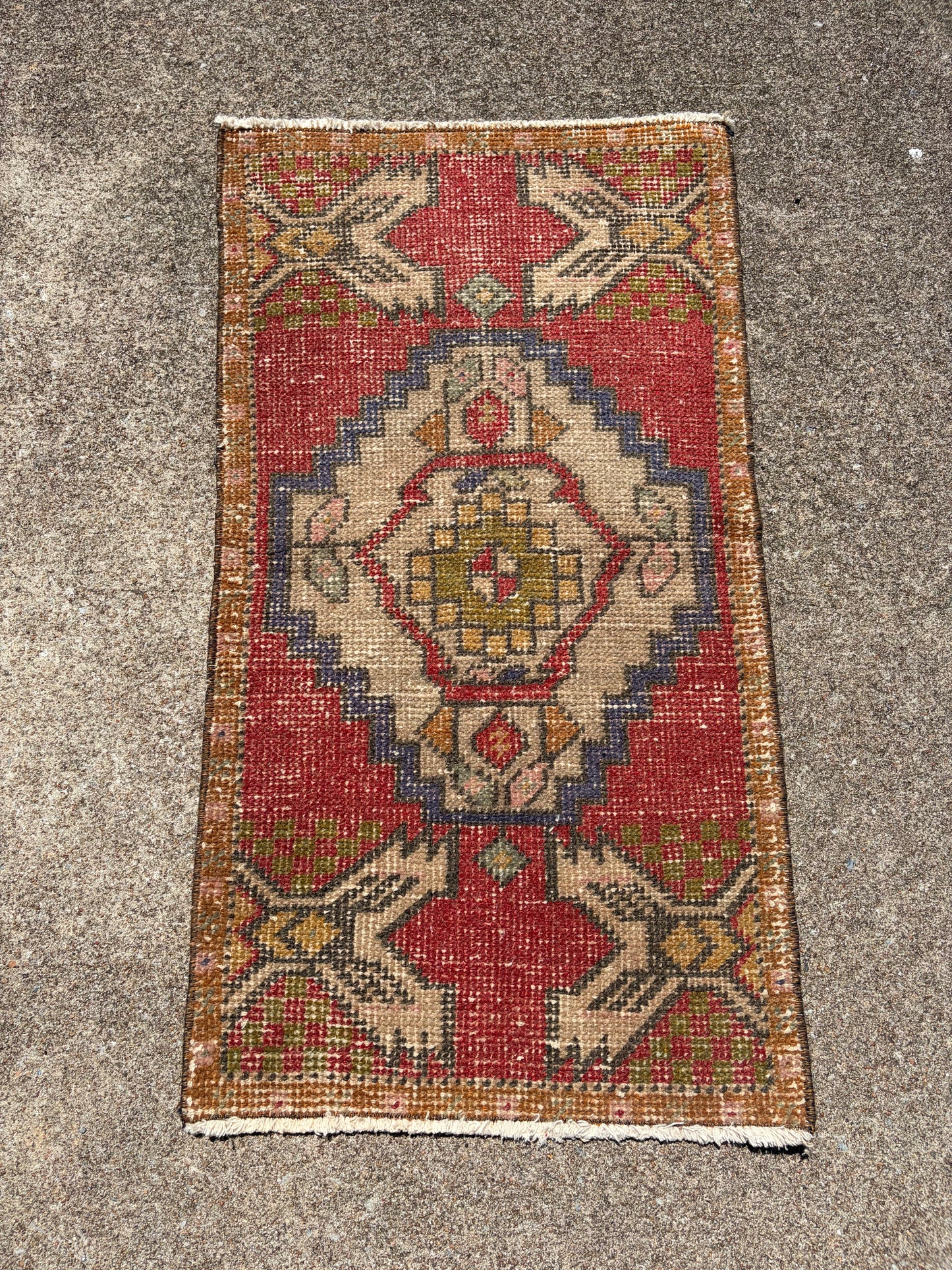 Vintage Turkish Mini- 2' x 1.5'