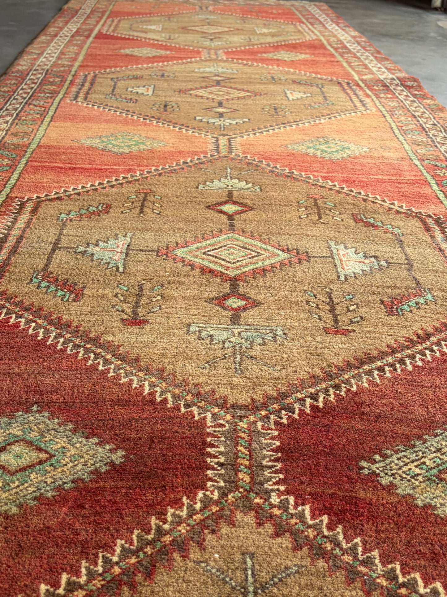 001 Vintage Persian Runner- 3'5 x 13'4