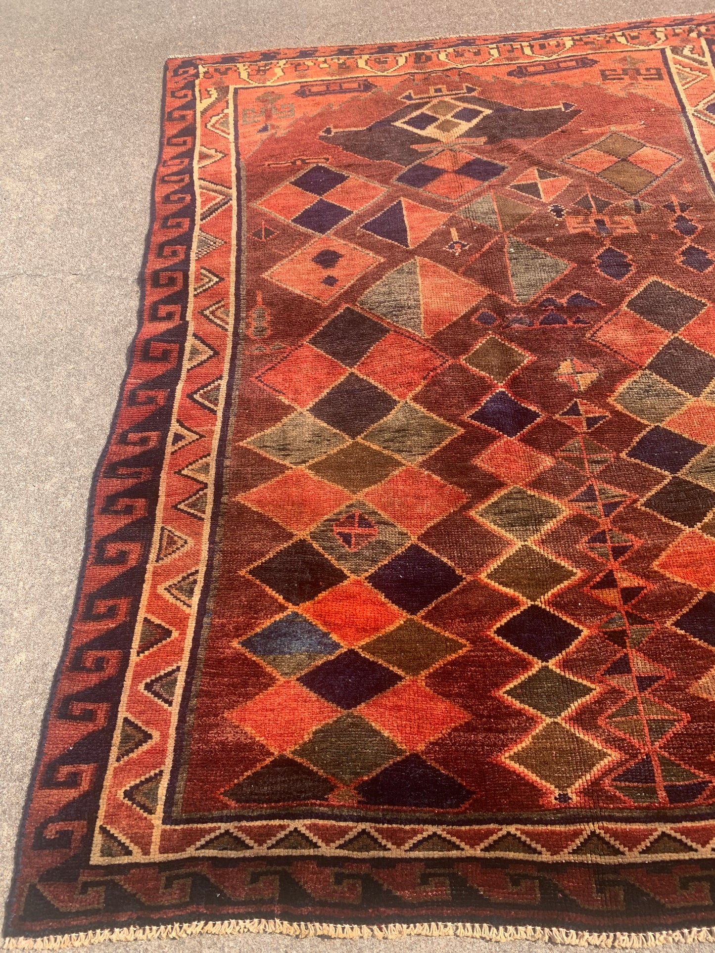 Antique Tribal Rug- 4'11 x 6'10