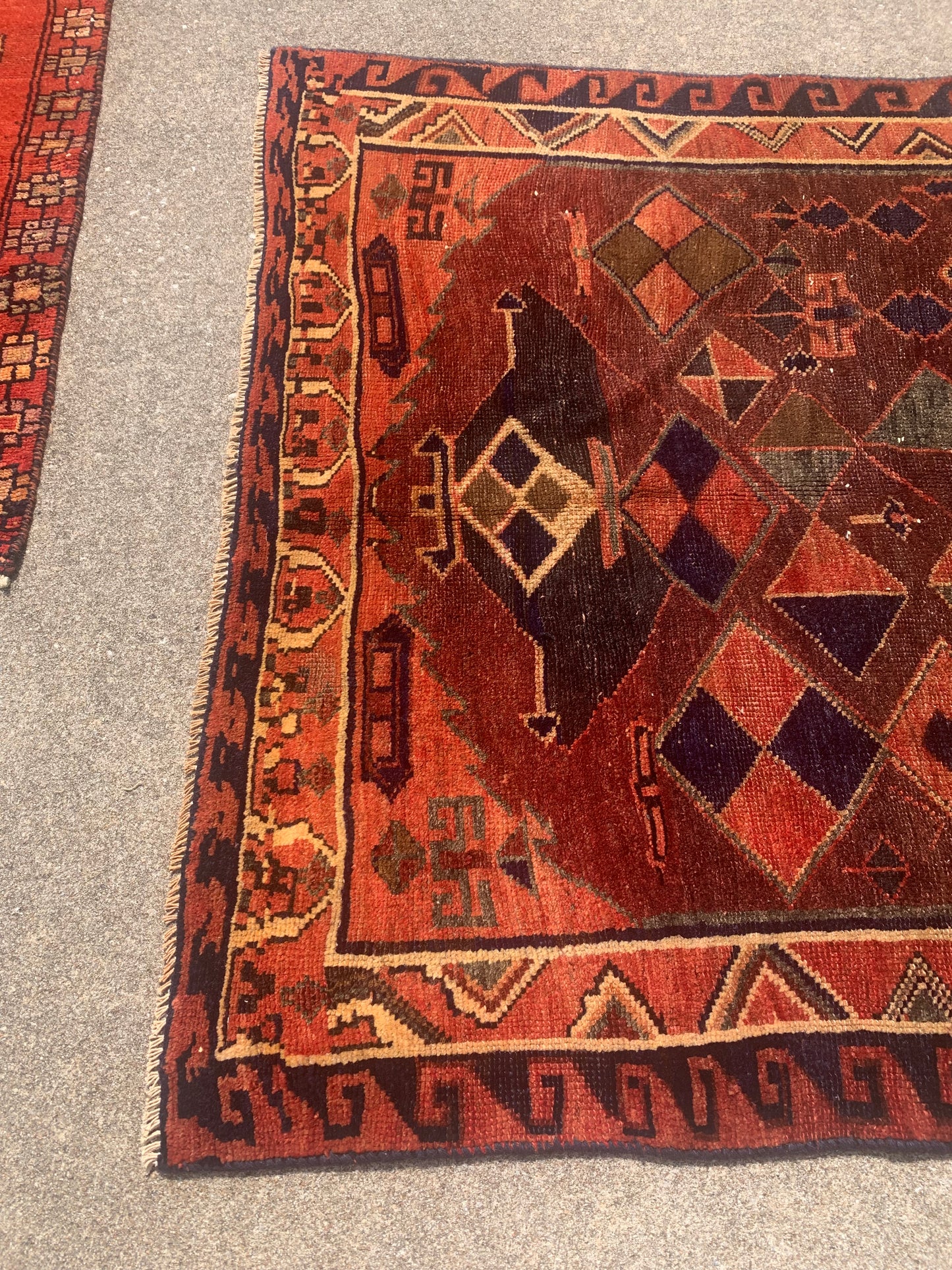 Antique Tribal Rug- 4'11 x 6'10
