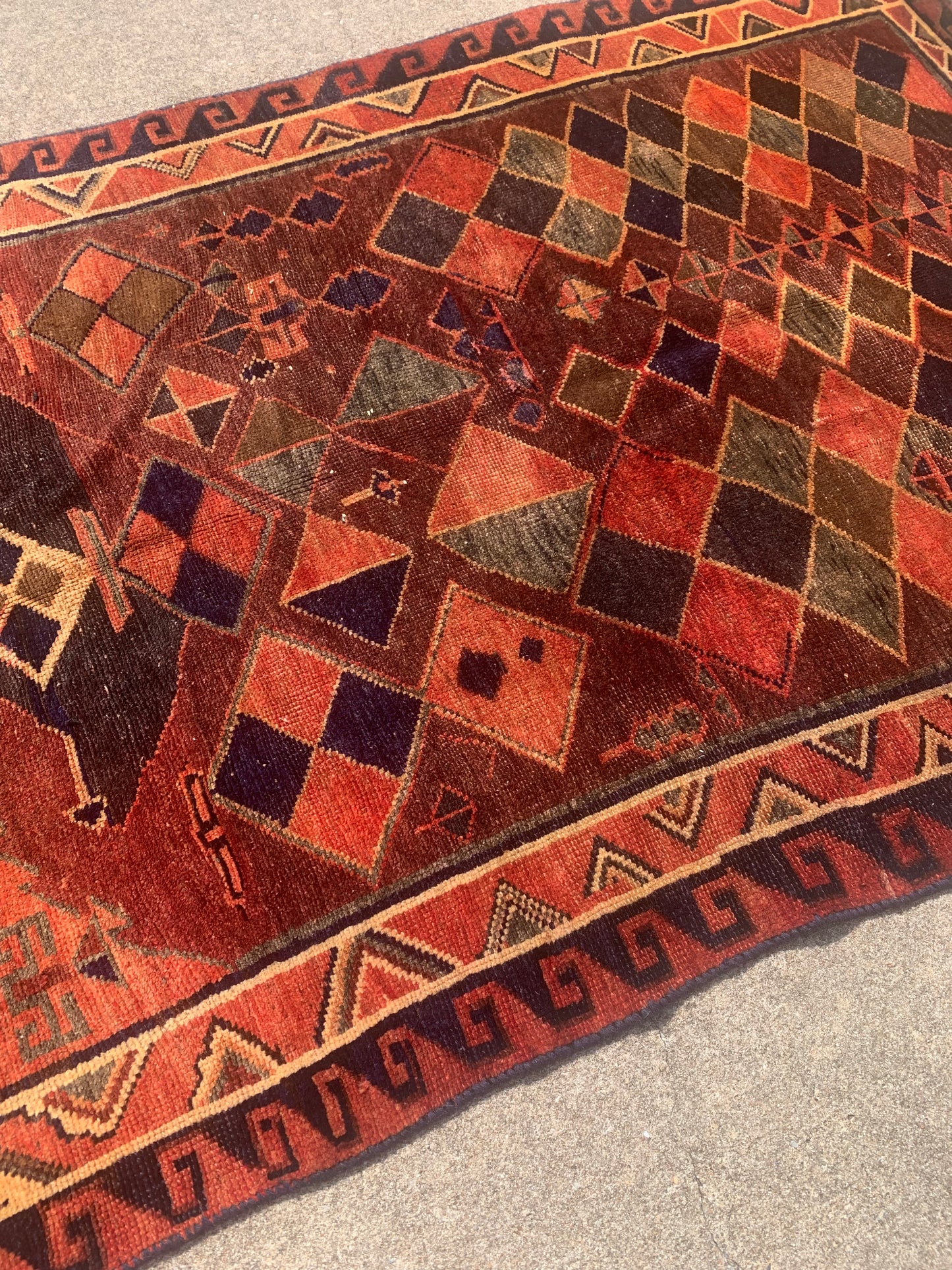 Antique Tribal Rug- 4'11 x 6'10