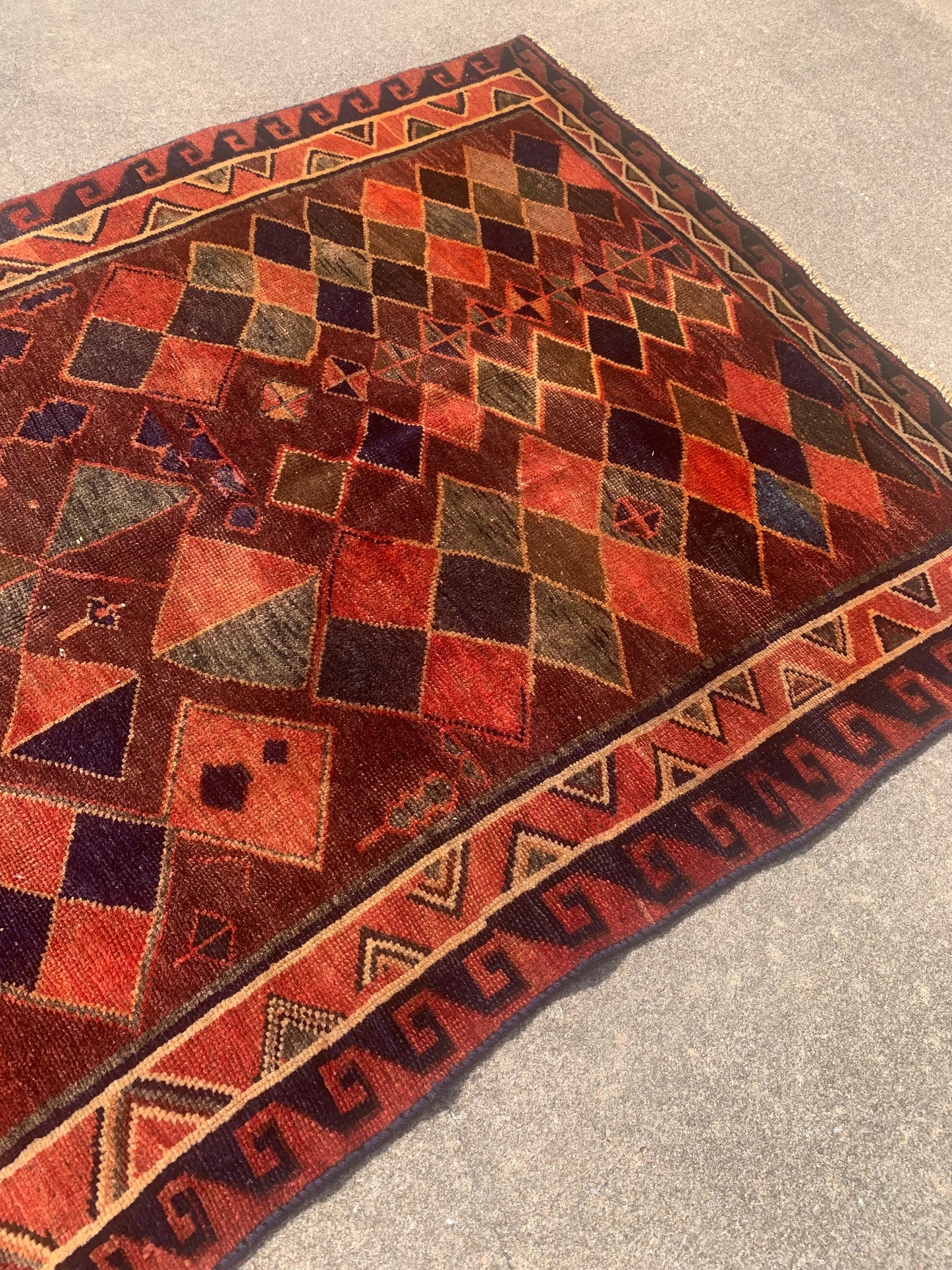 Antique Tribal Rug- 4'11 x 6'10