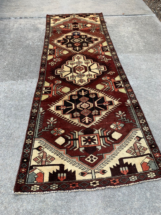 Antique Village Runner- 9’6 x 3’9