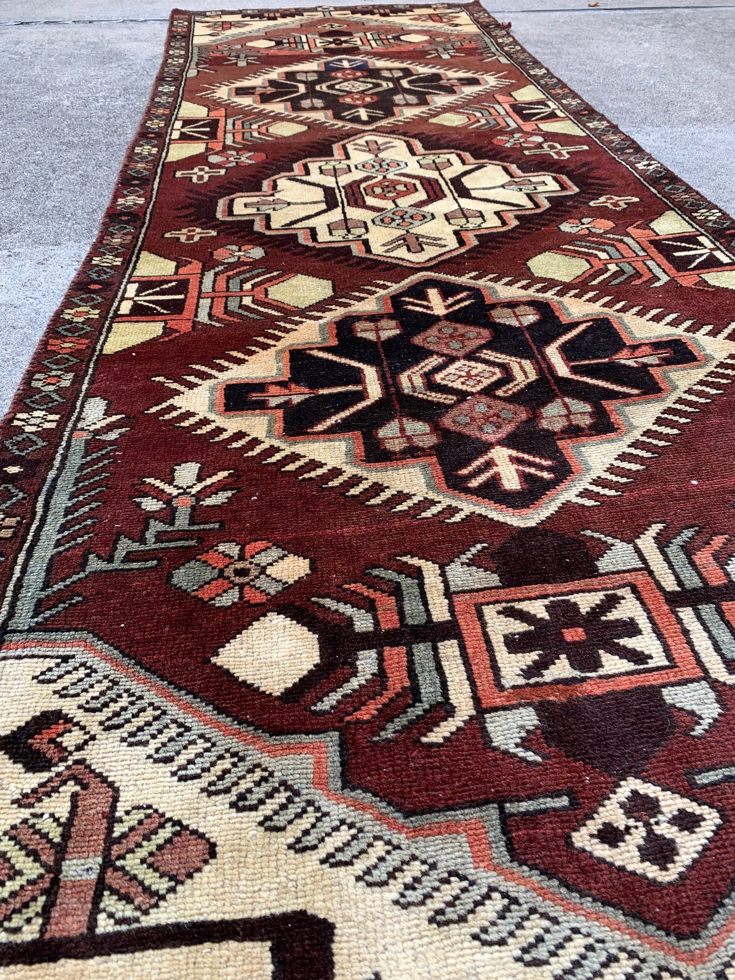 Antique Village Runner- 9’6 x 3’9