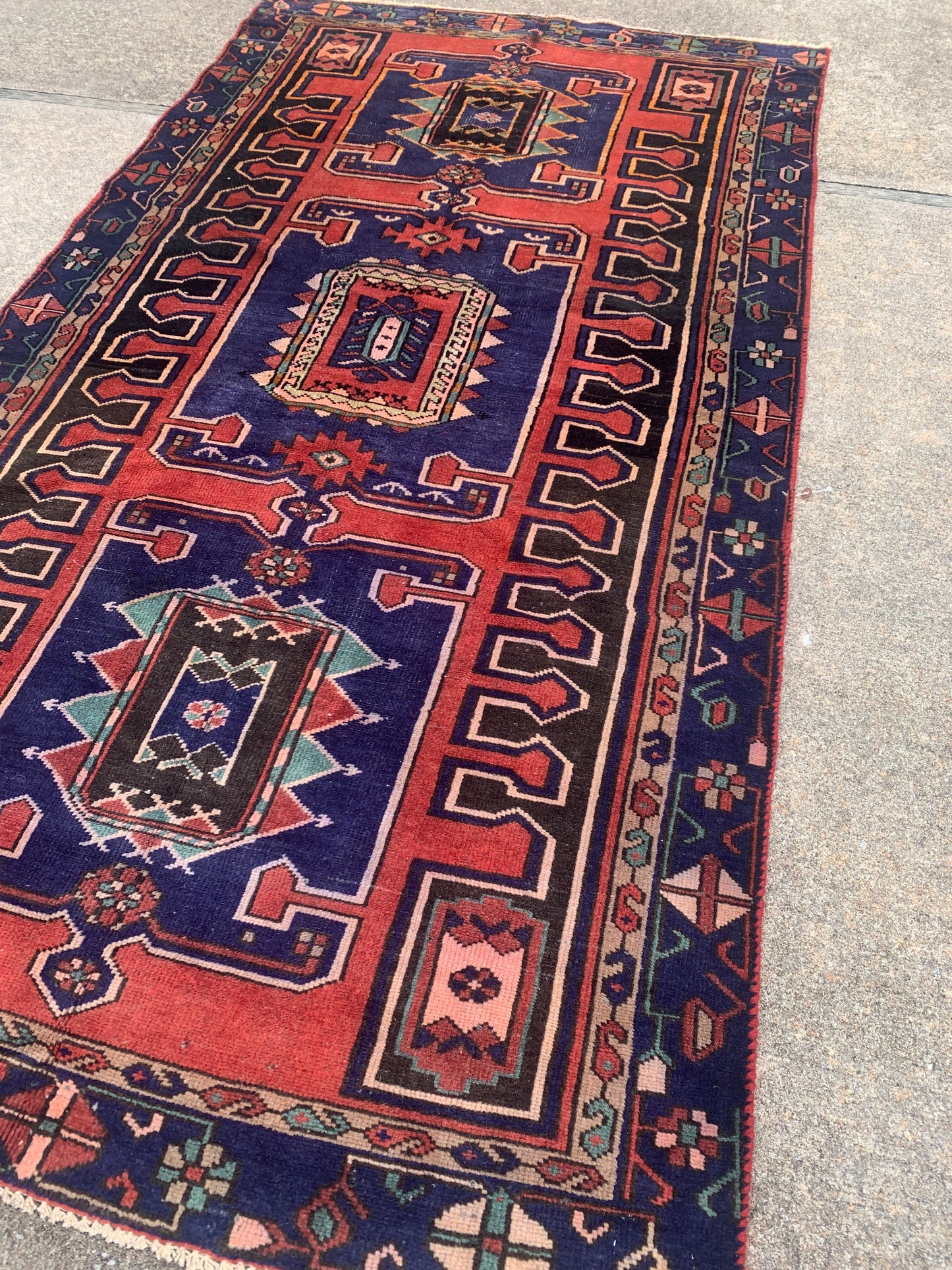 Antique Tribal Rug- 4’ x 7’7