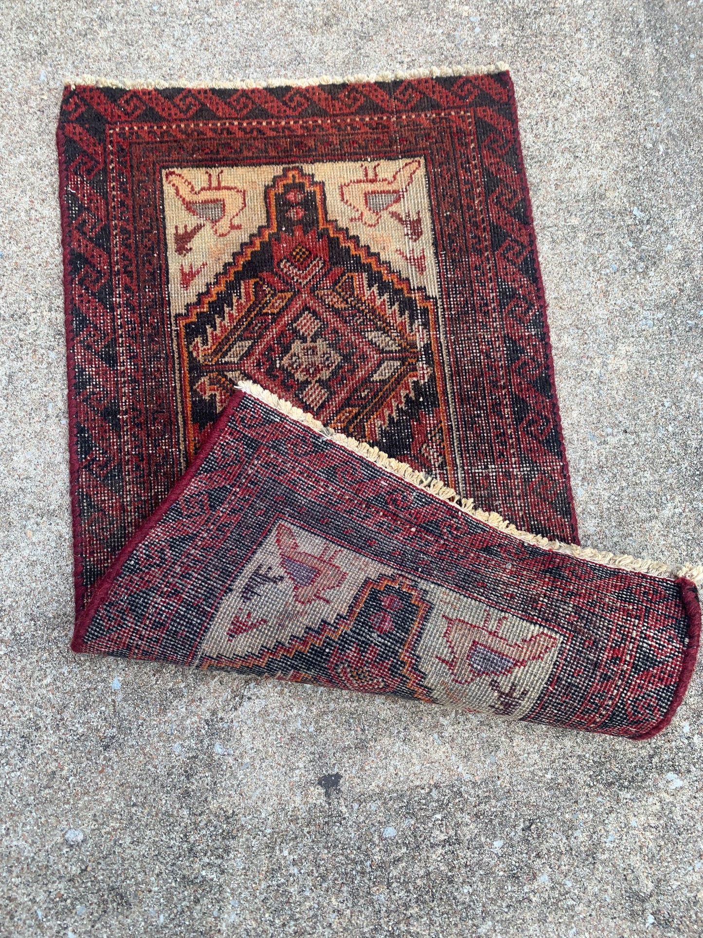 Antique Tribal Rug- 2’6 x 1’4