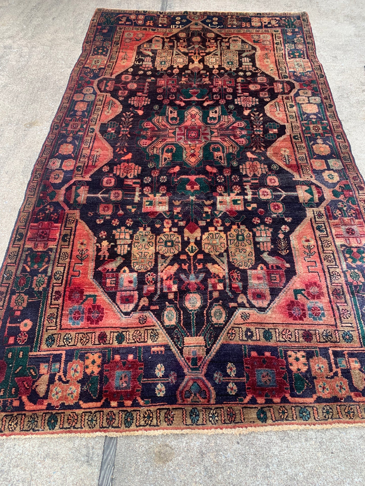 Antique Persian Rug- 9’5 x 5’1
