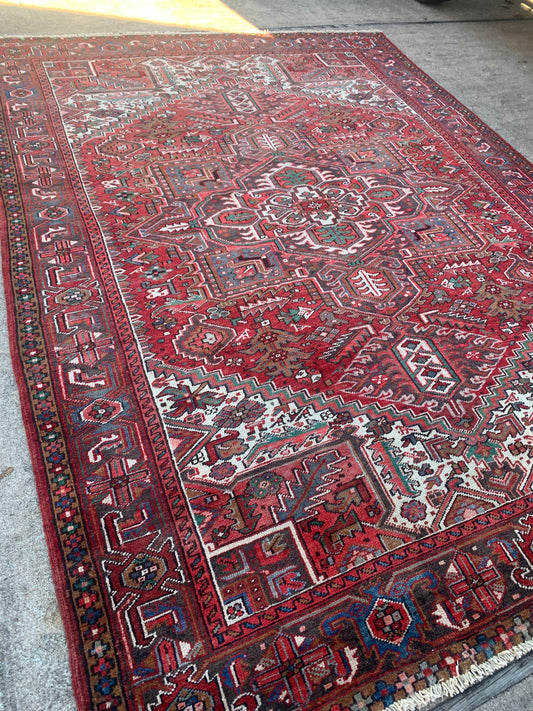 004 Antique Persian Heriz Rug- 7’10 x 10’8