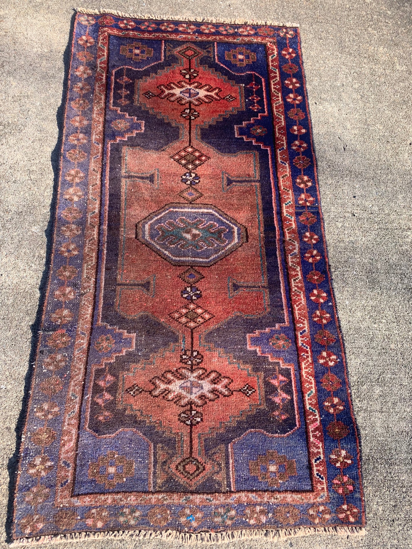 Vintage Persian Rug- 4’4 x 2’4