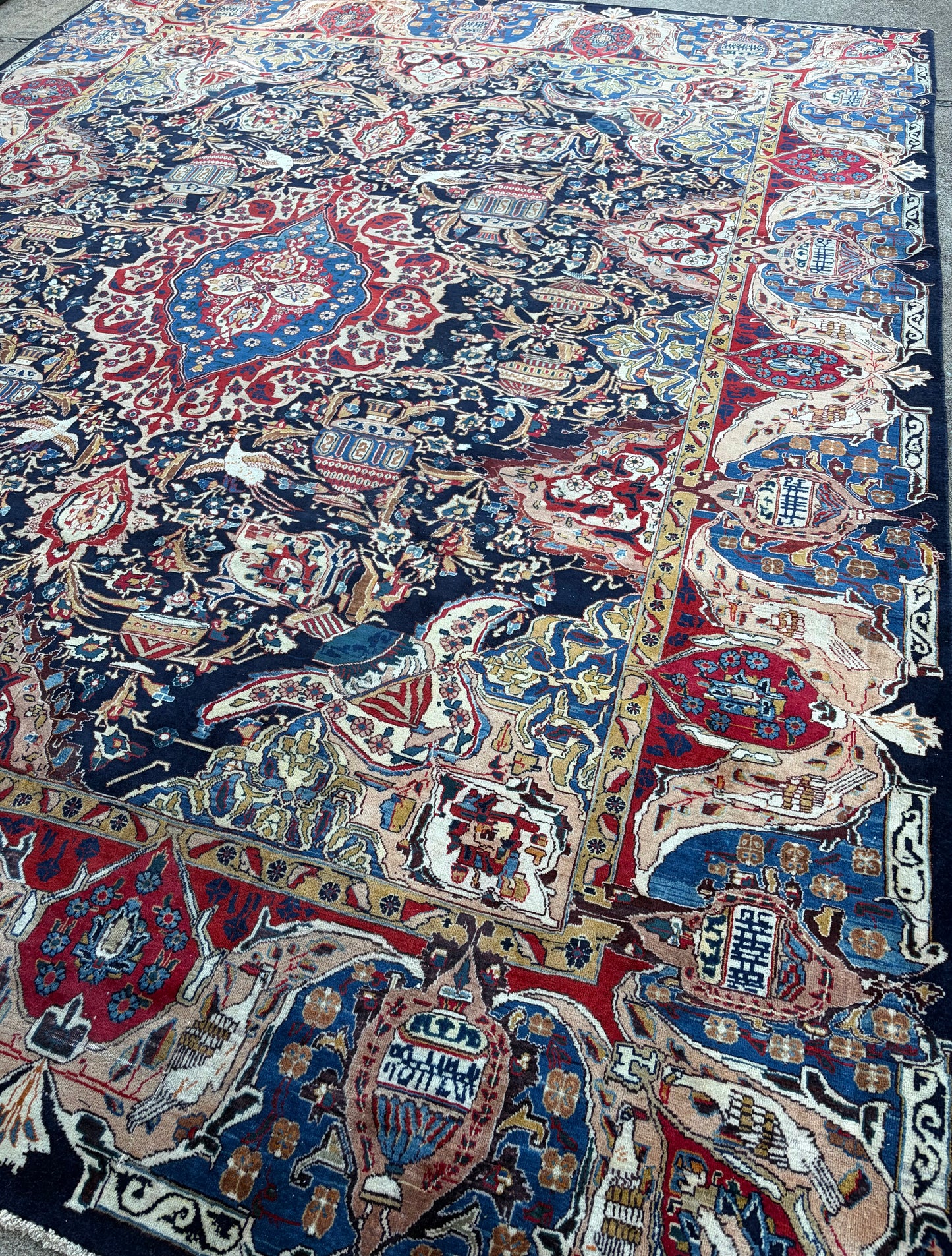 Vintage Royal Pictorial of Life Rug-12’4 x 9’9