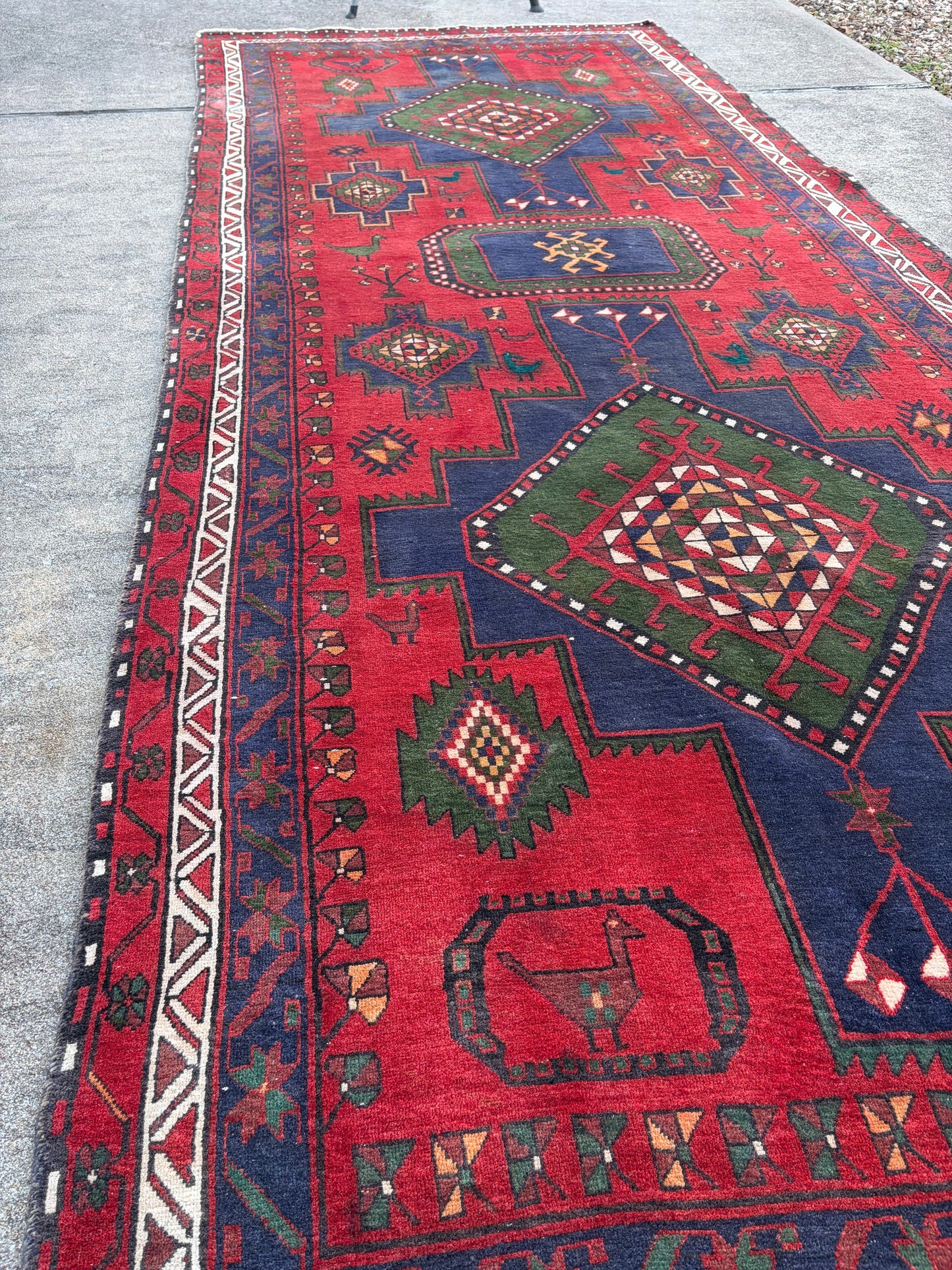 Vintage Persian Runner- 12’9 x 5’3
