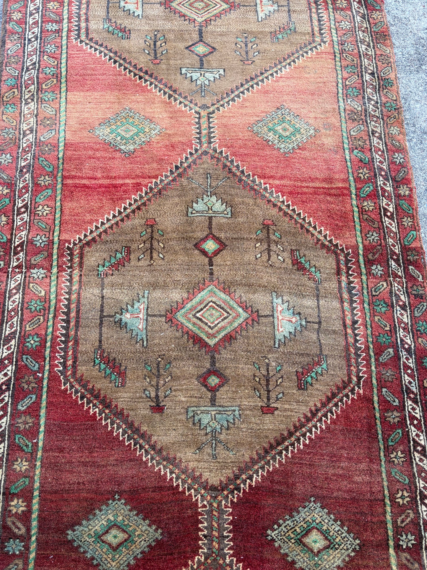 001 Vintage Persian Runner- 3'5 x 13'4