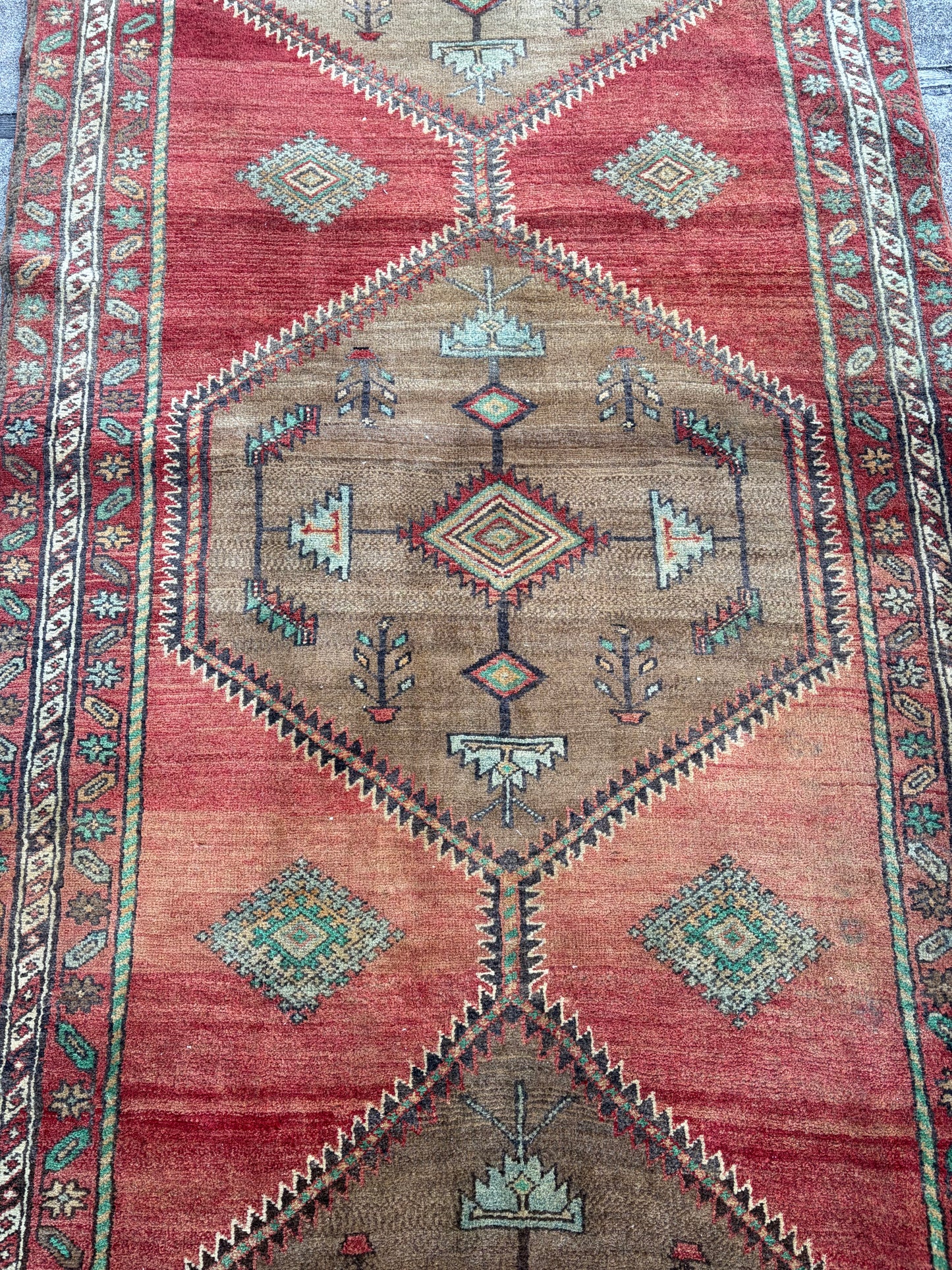 001 Vintage Persian Runner- 3'5 x 13'4