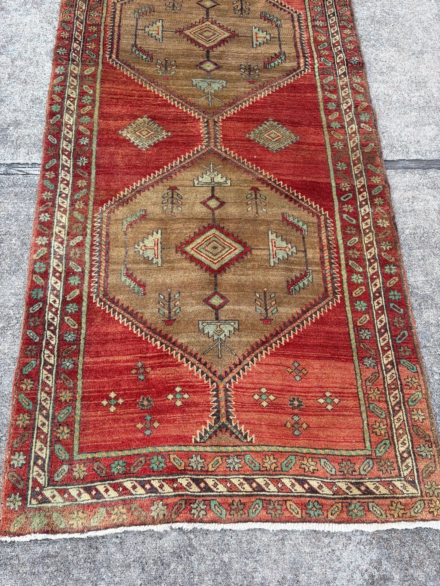001 Vintage Persian Runner- 3'5 x 13'4