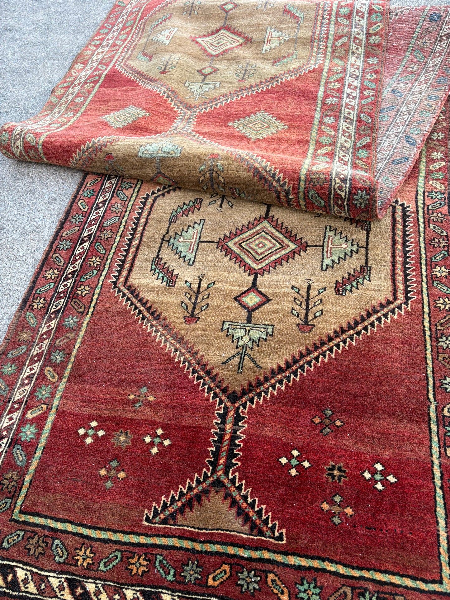 001 Vintage Persian Runner- 3'5 x 13'4