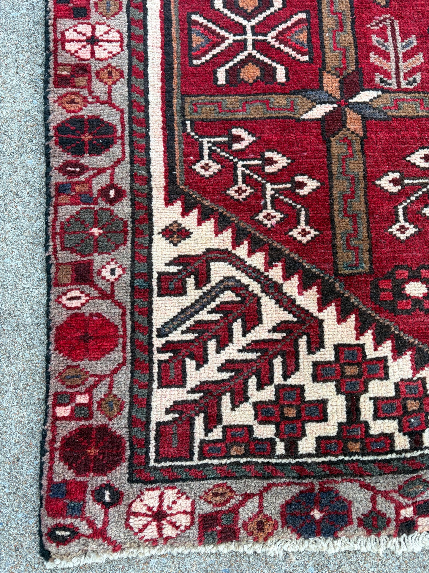 001 Vintage Persian Runner- 9'8 x 3'3