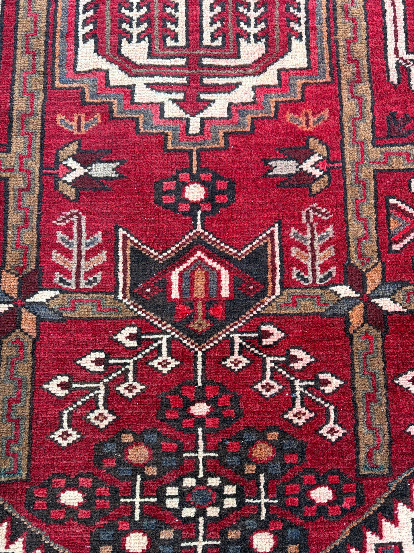 001 Vintage Persian Runner- 9'8 x 3'3
