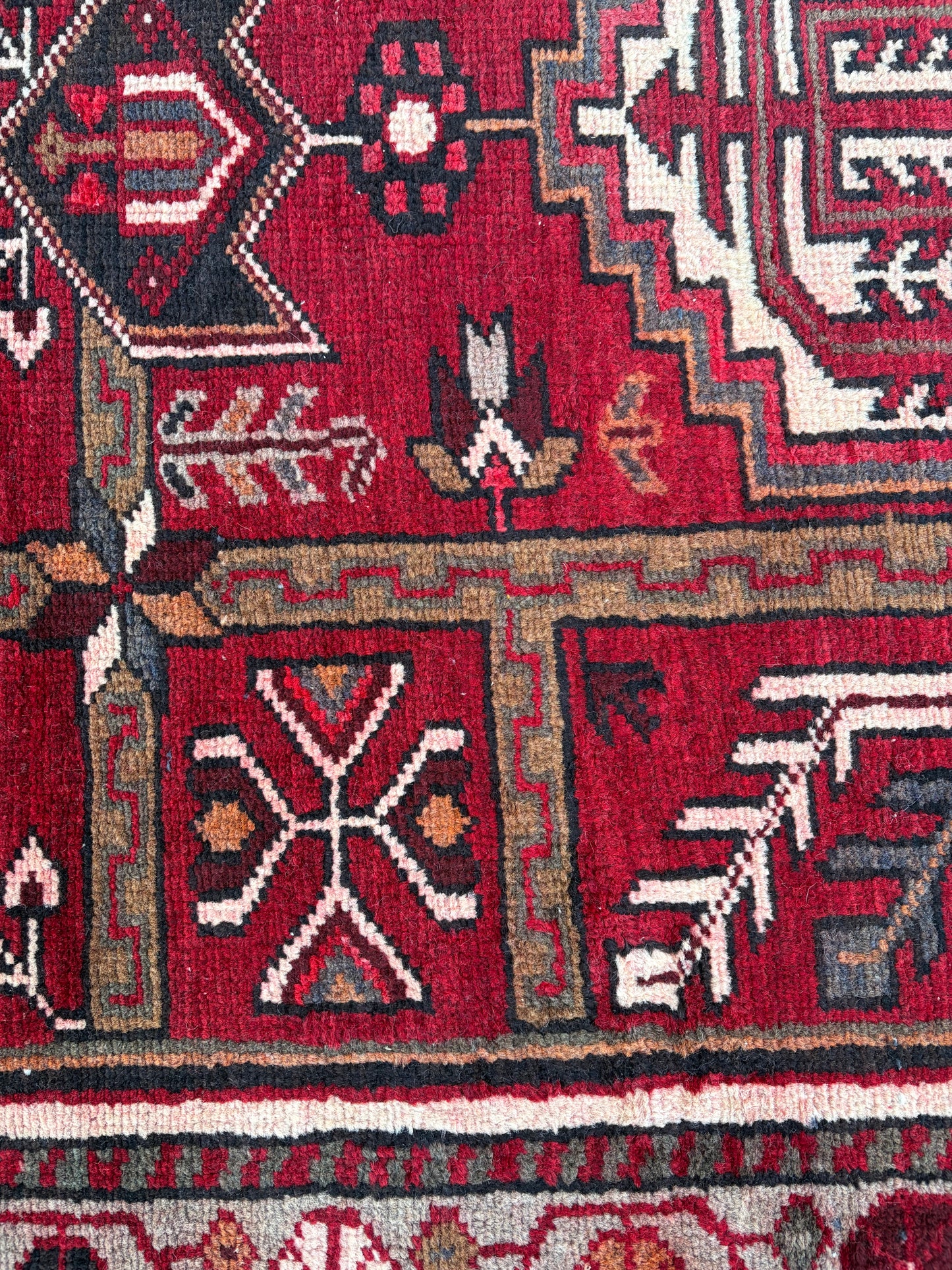 001 Vintage Persian Runner- 9'8 x 3'3