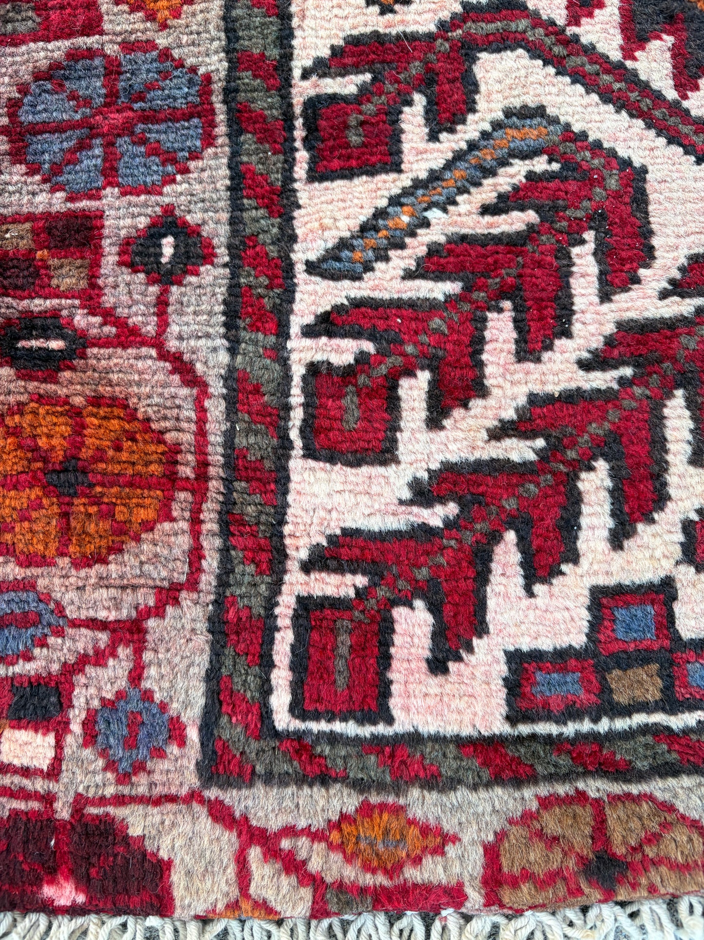 001 Vintage Persian Runner- 9'8 x 3'3