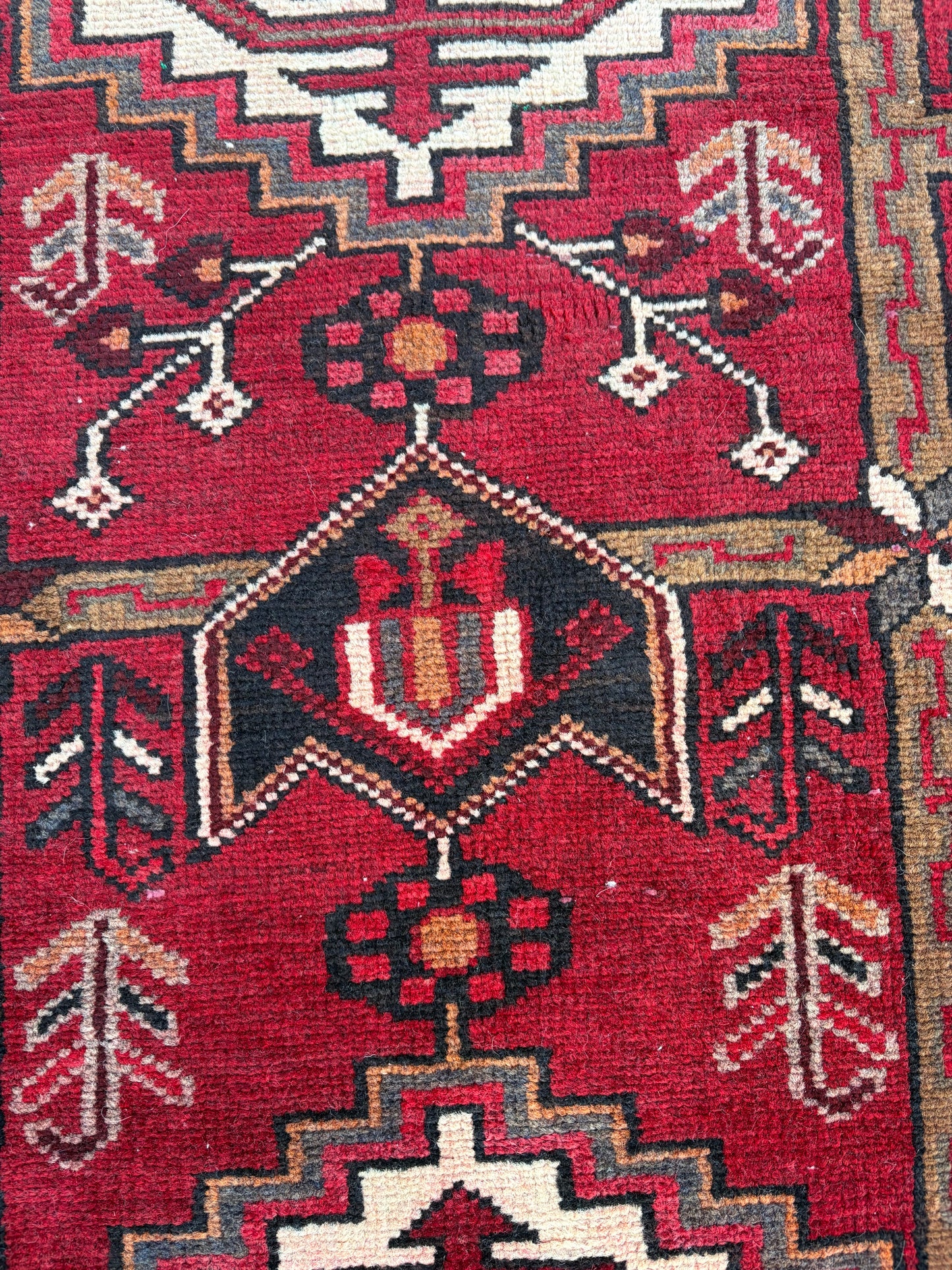 001 Vintage Persian Runner- 9'8 x 3'3