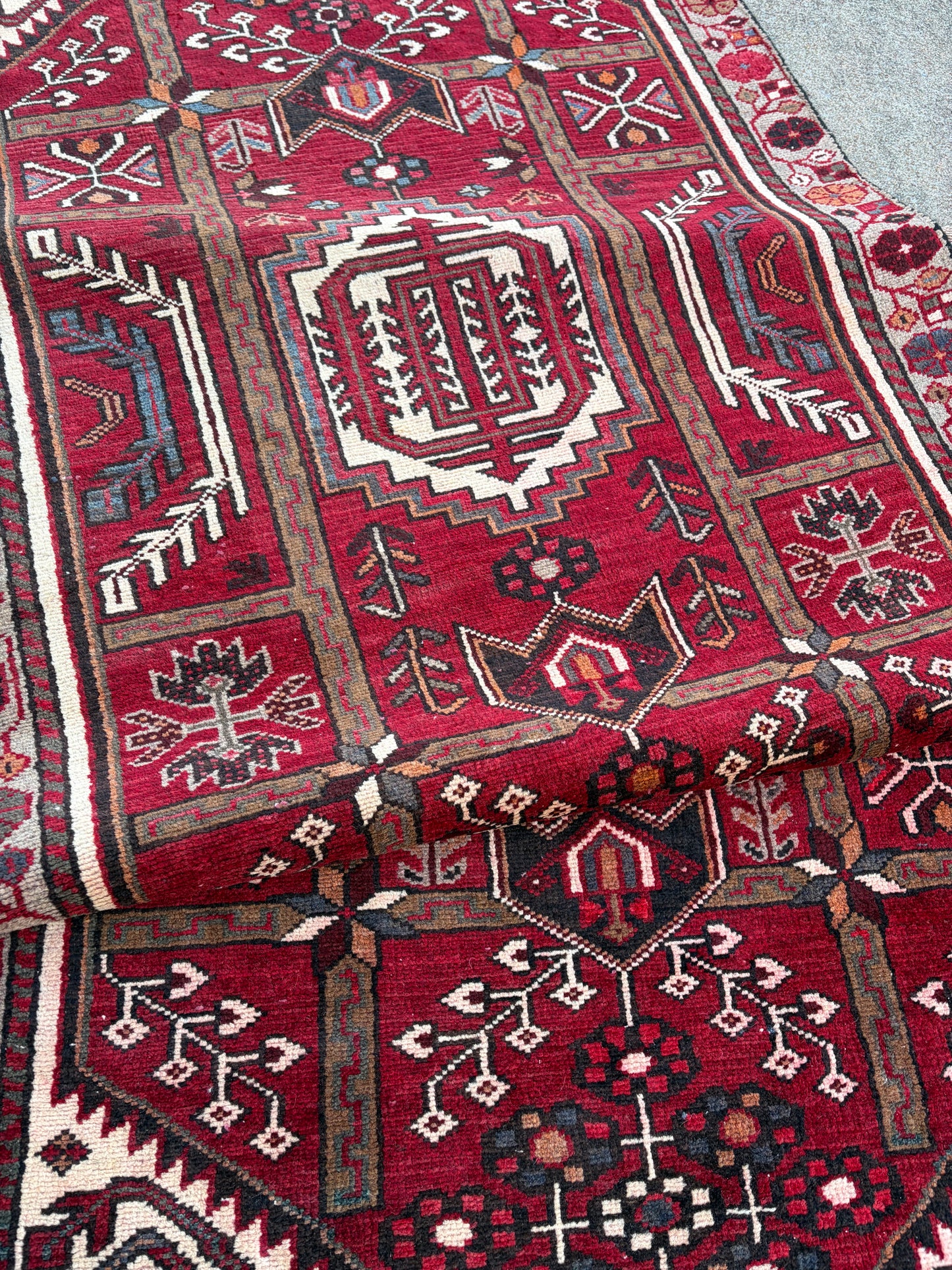 001 Vintage Persian Runner- 9'8 x 3'3