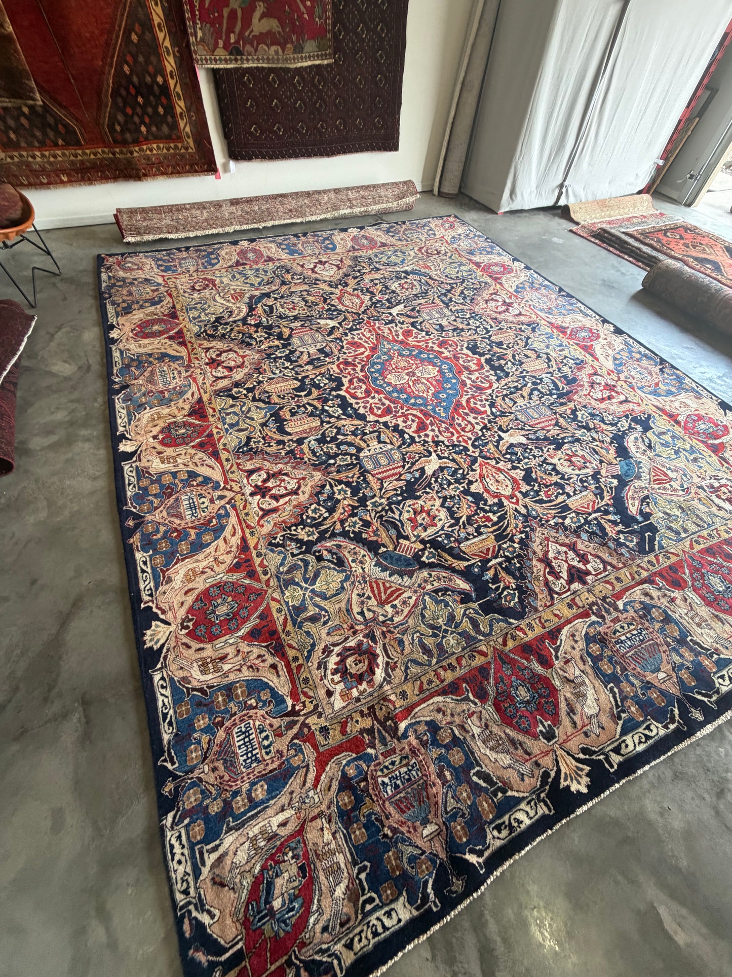 003 Vintage Royal Pictorial of Life Rug-12’4 x 9’9