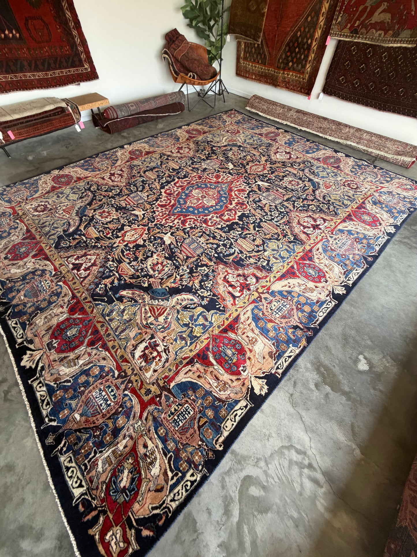 003 Vintage Royal Pictorial of Life Rug-12’4 x 9’9