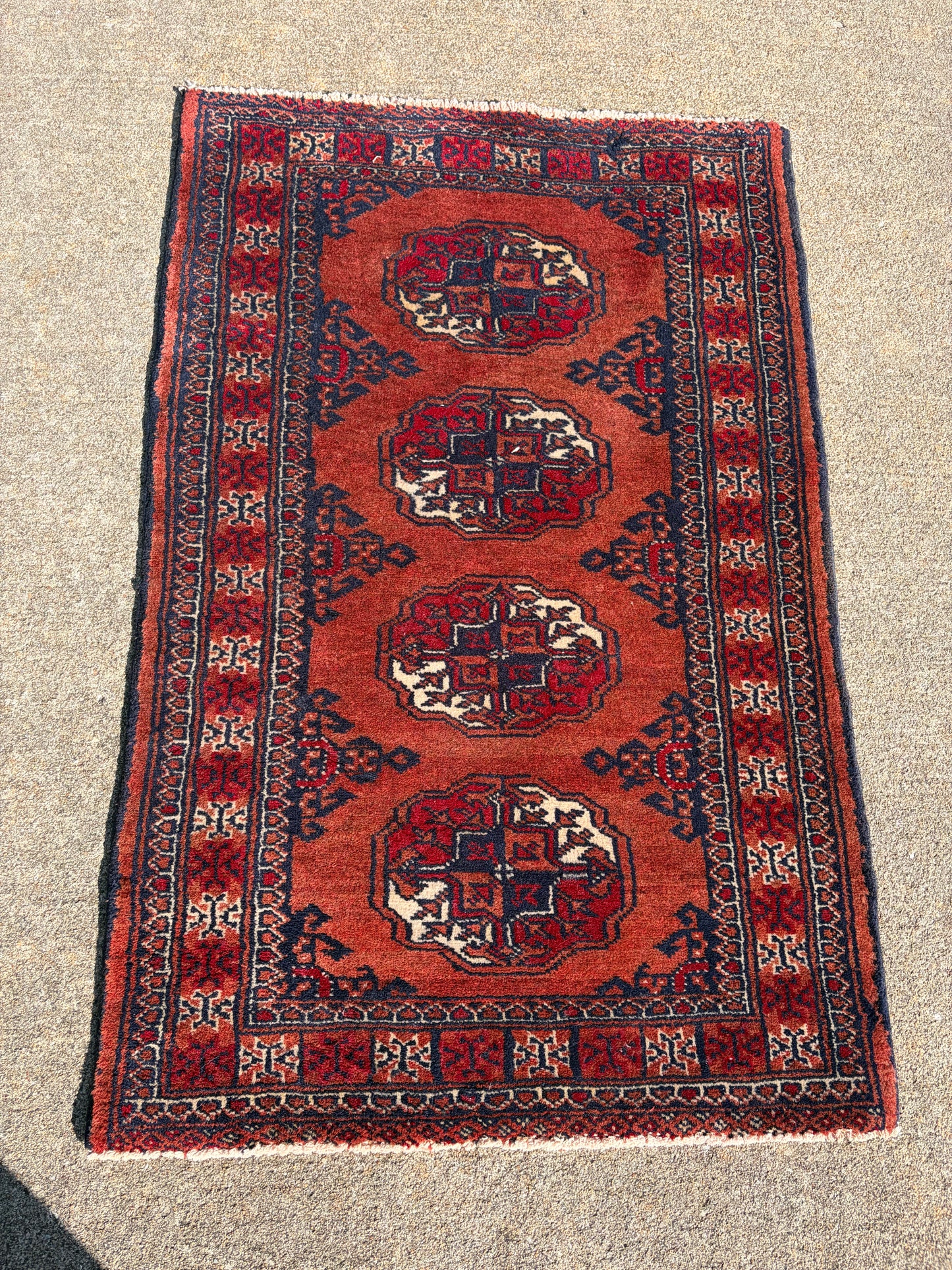 003 Vintage Persian Rug- 3'3 x 2'2