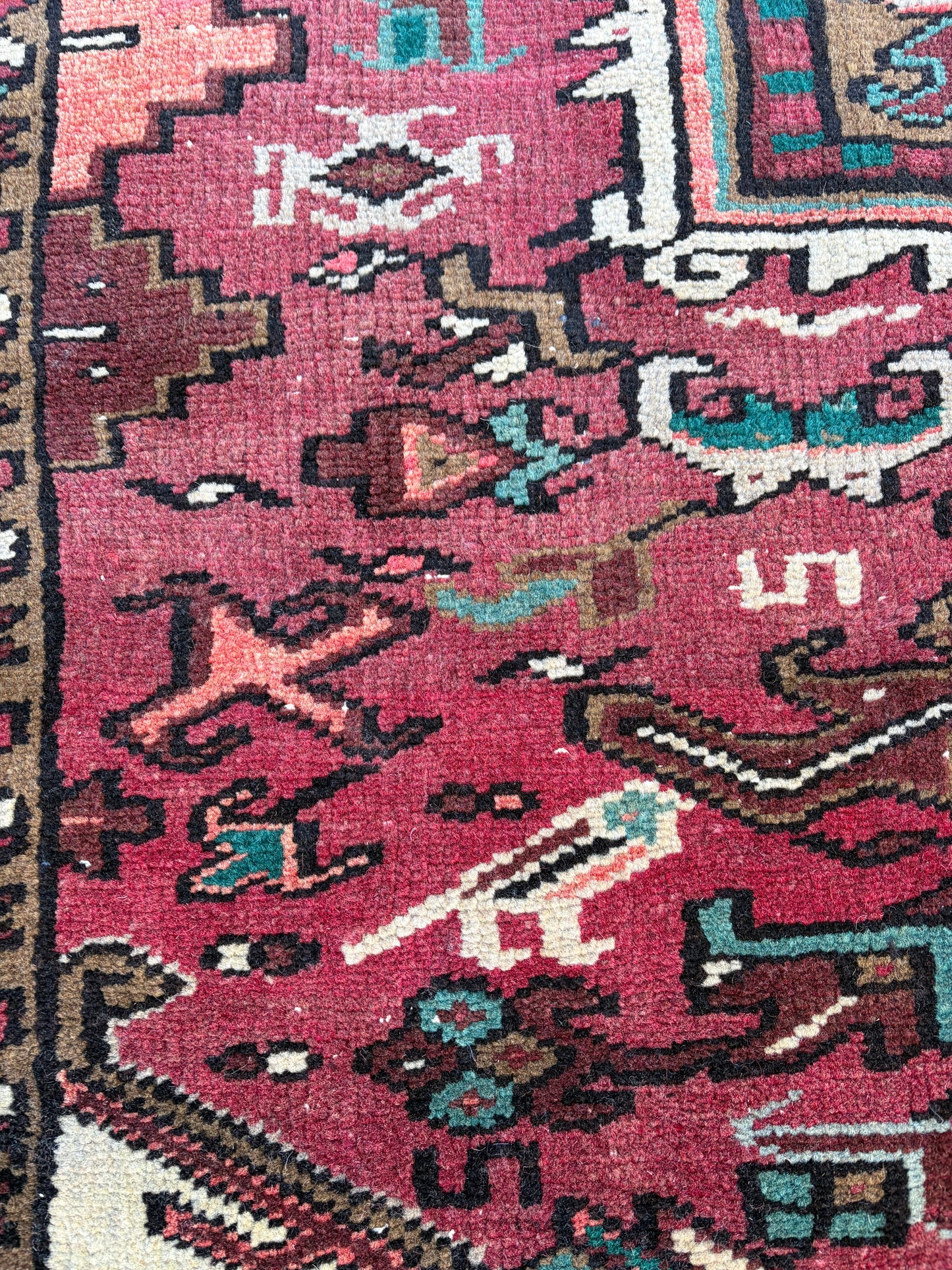 001 Vintage Persian Heriz Rug- 11’4 x 7’11