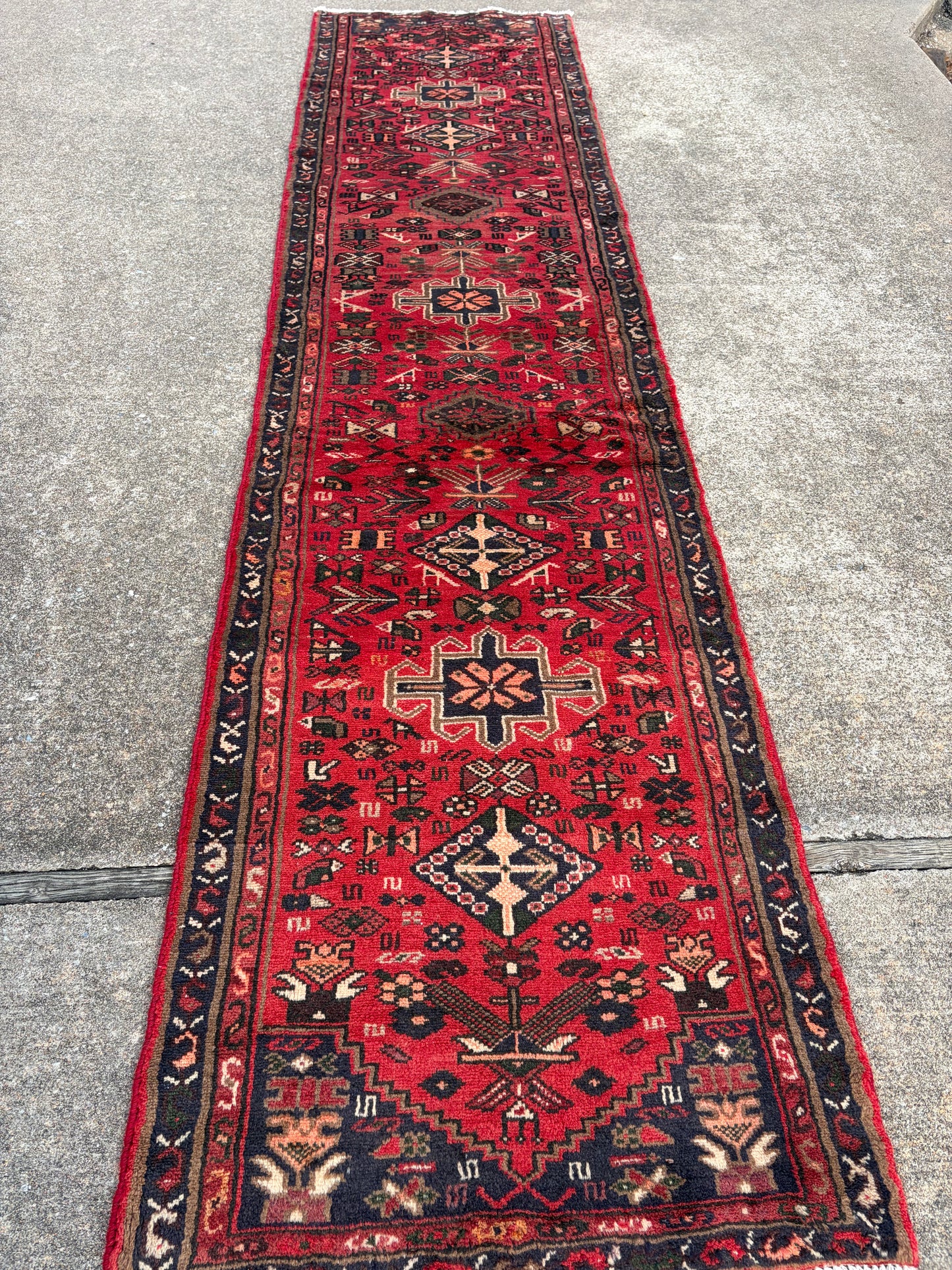 001 Vintage Persian Runner- 10’1 x 2’5