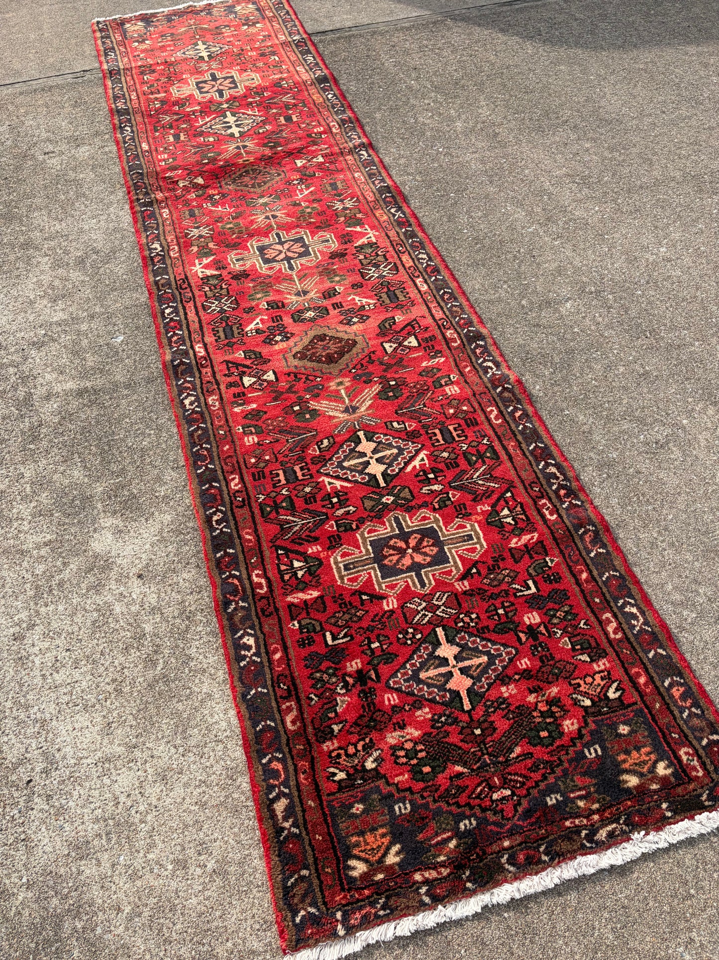 001 Vintage Persian Runner- 10’1 x 2’5