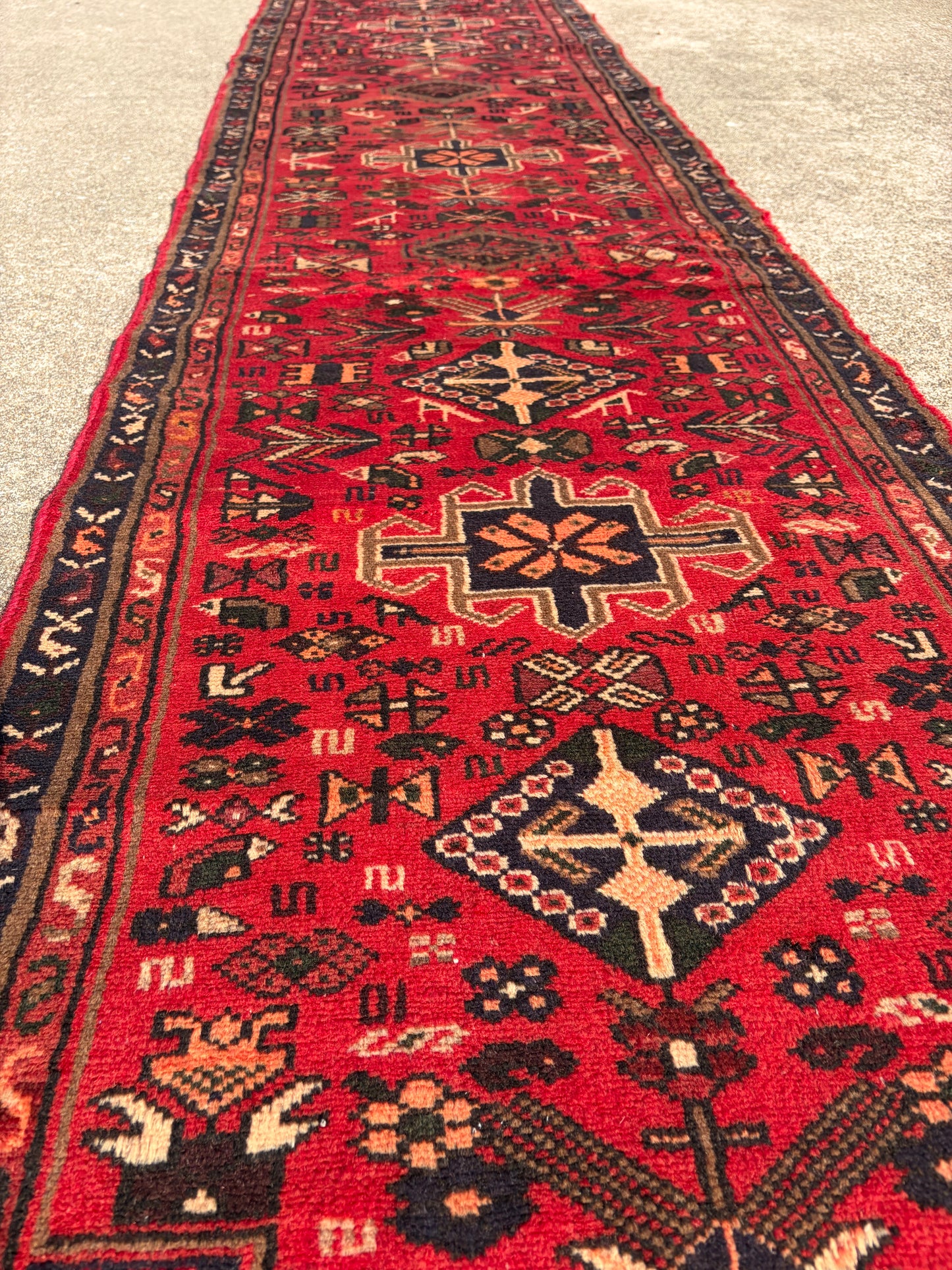 001 Vintage Persian Runner- 10’1 x 2’5