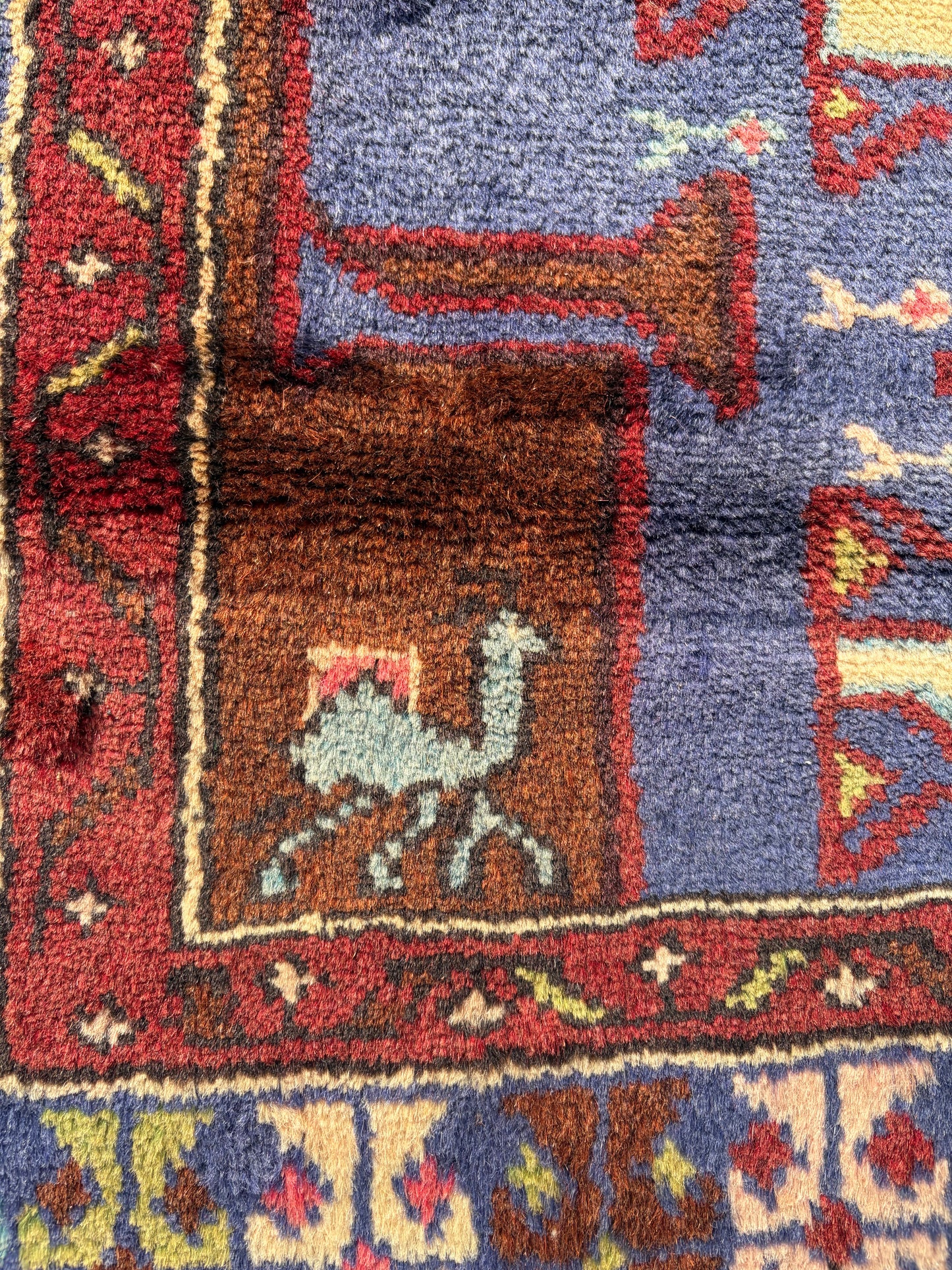 001 Vintage Persian Tribal Rug- 4’9 x 2’5