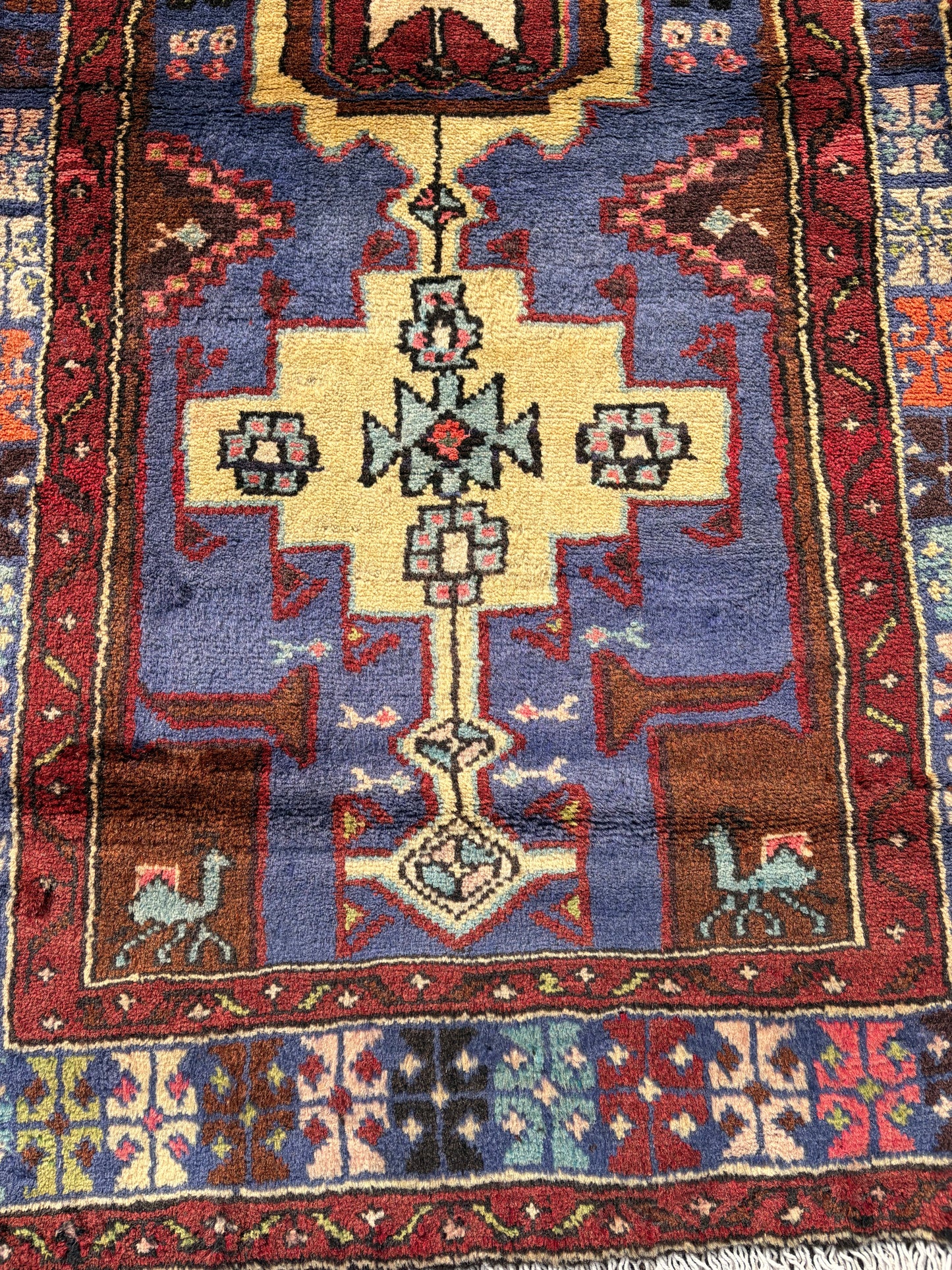 001 Vintage Persian Tribal Rug- 4’9 x 2’5