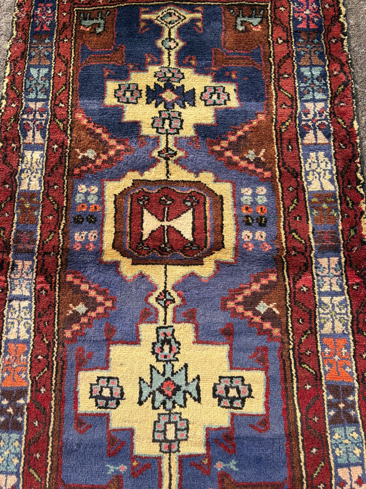 001 Vintage Persian Tribal Rug- 4’9 x 2’5