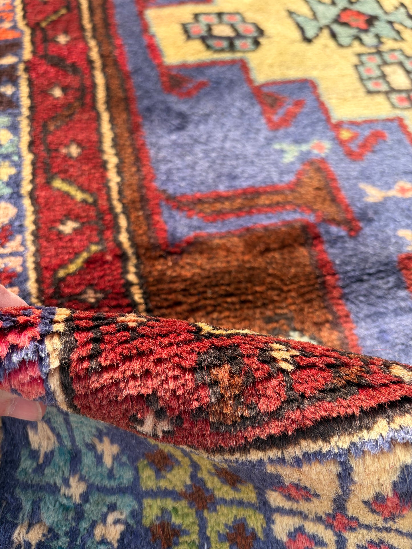 001 Vintage Persian Tribal Rug- 4’9 x 2’5