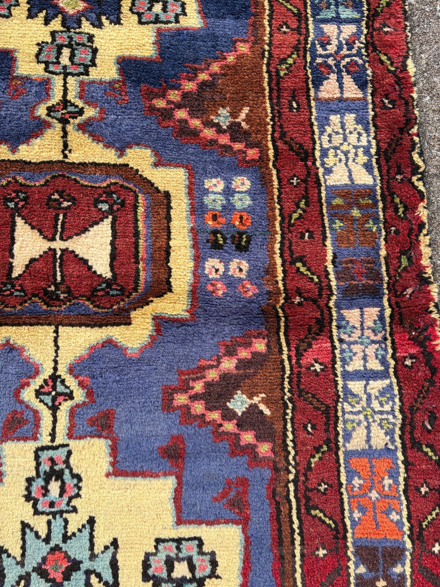 001 Vintage Persian Tribal Rug- 4’9 x 2’5
