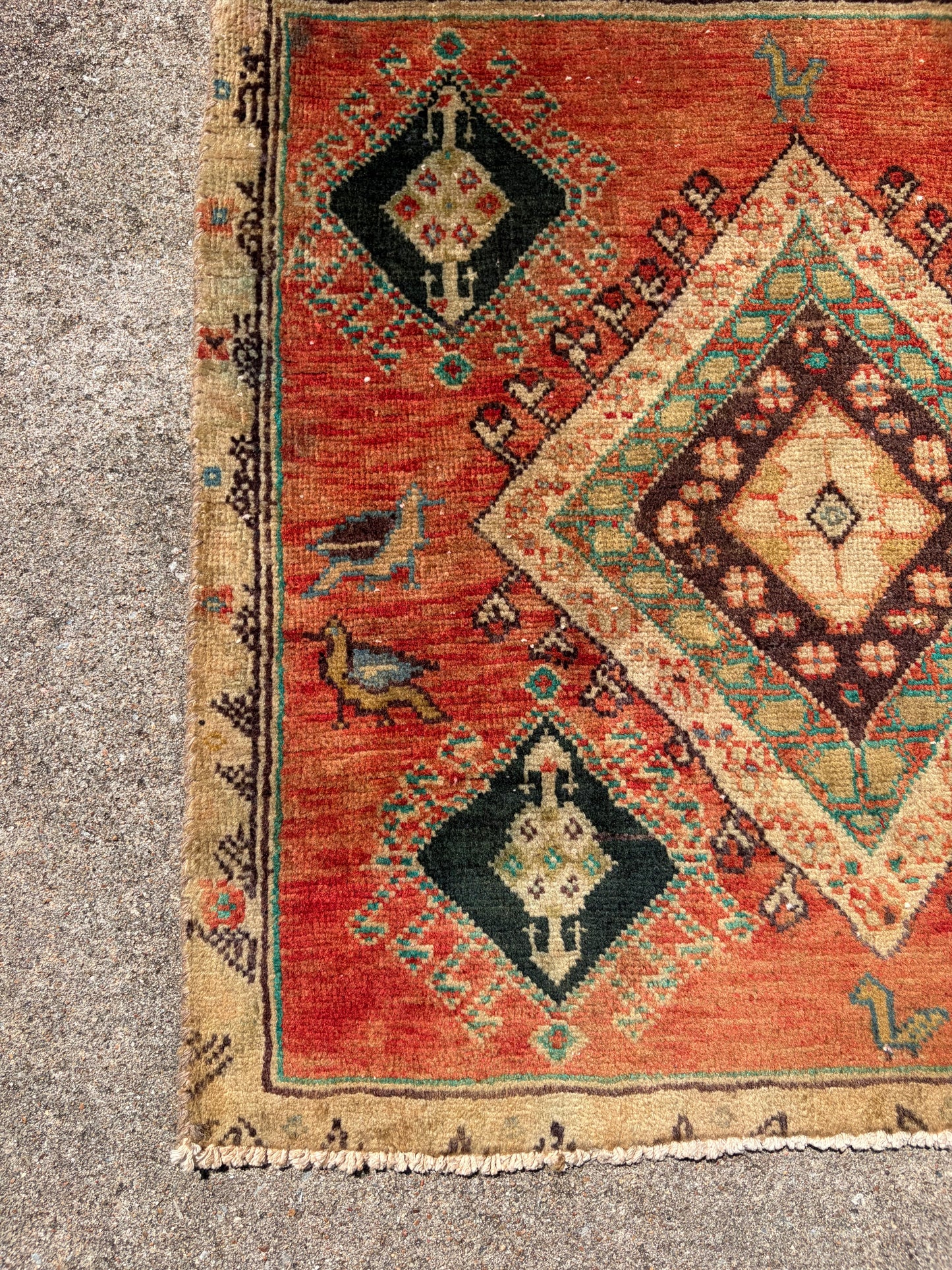 00 Vintage Persian Rug- 2’3 x 2’3