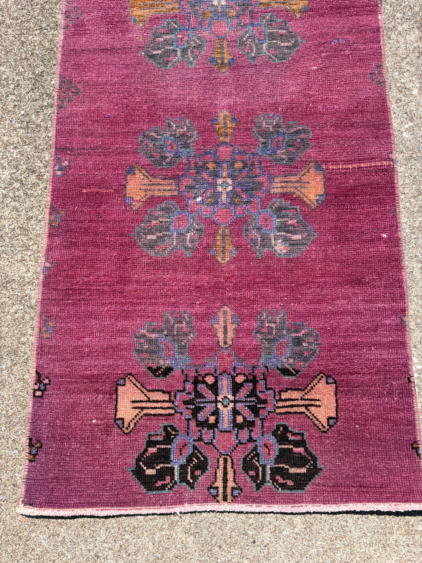00 Vintage Turkish Runner- 7'5 x 1'10