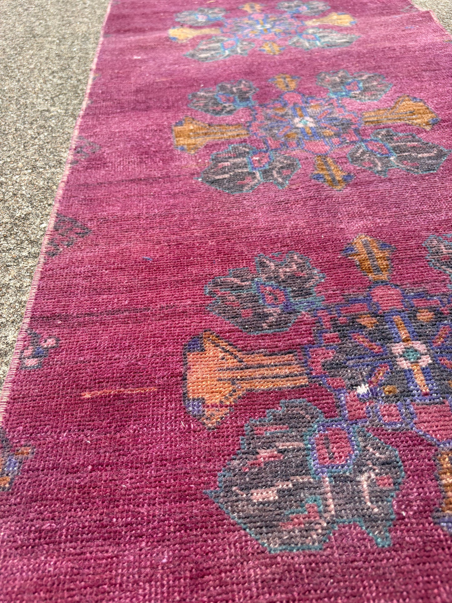 00 Vintage Turkish Runner- 7'5 x 1'10