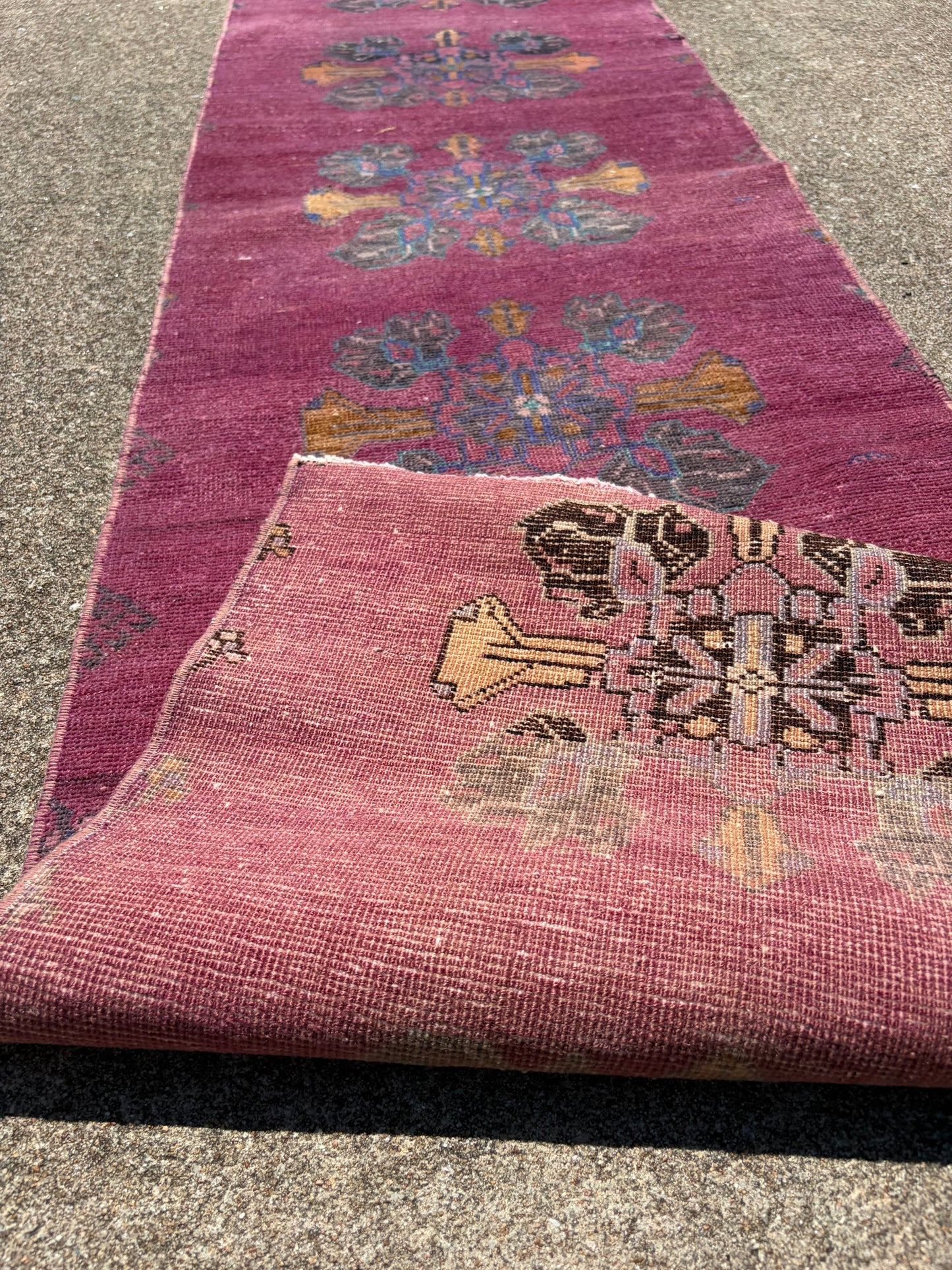 00 Vintage Turkish Runner- 7'5 x 1'10