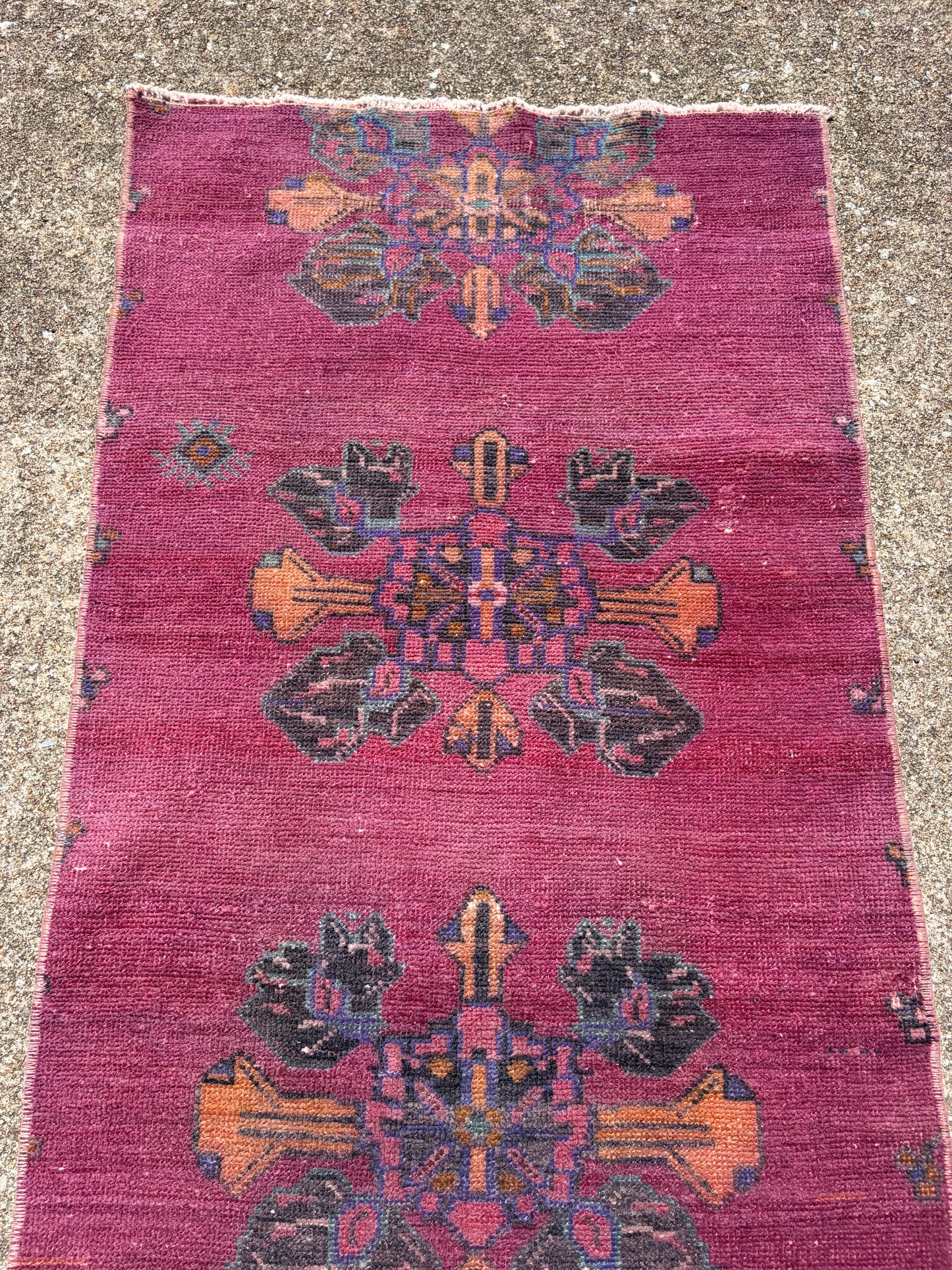 00 Vintage Turkish Runner- 7'5 x 1'10