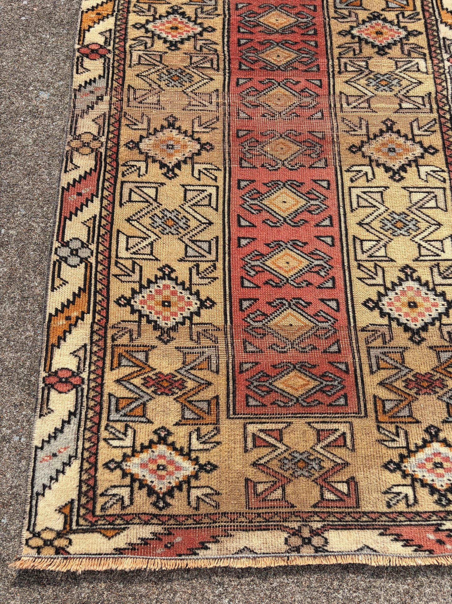 00 Vintage Turkish Runner - 12'4 x 2'9