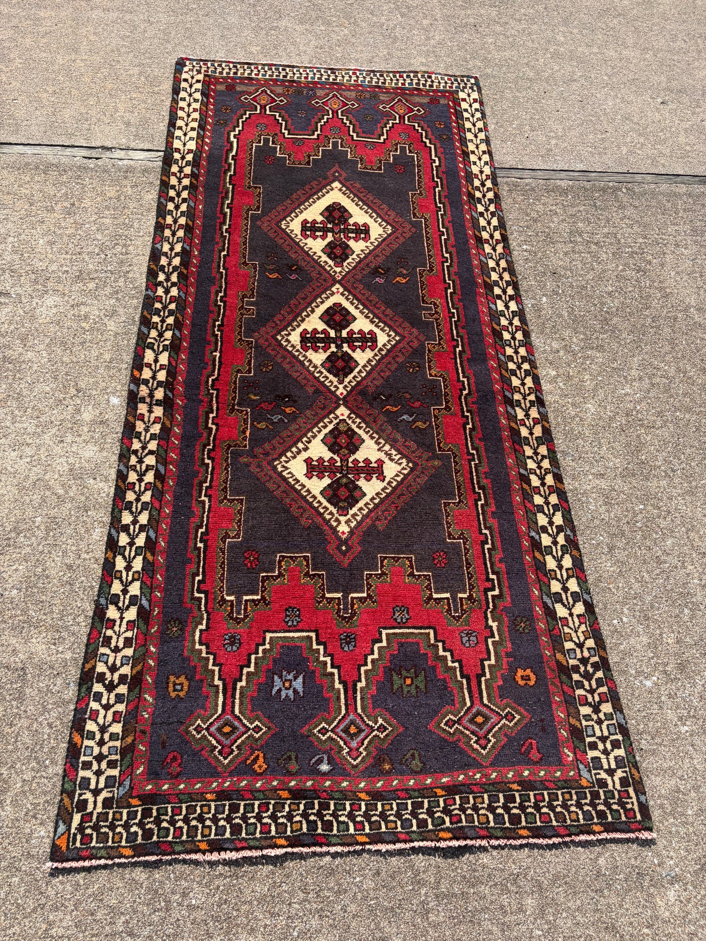 00 Vintage Persian Runner- 6’4 x 2’10