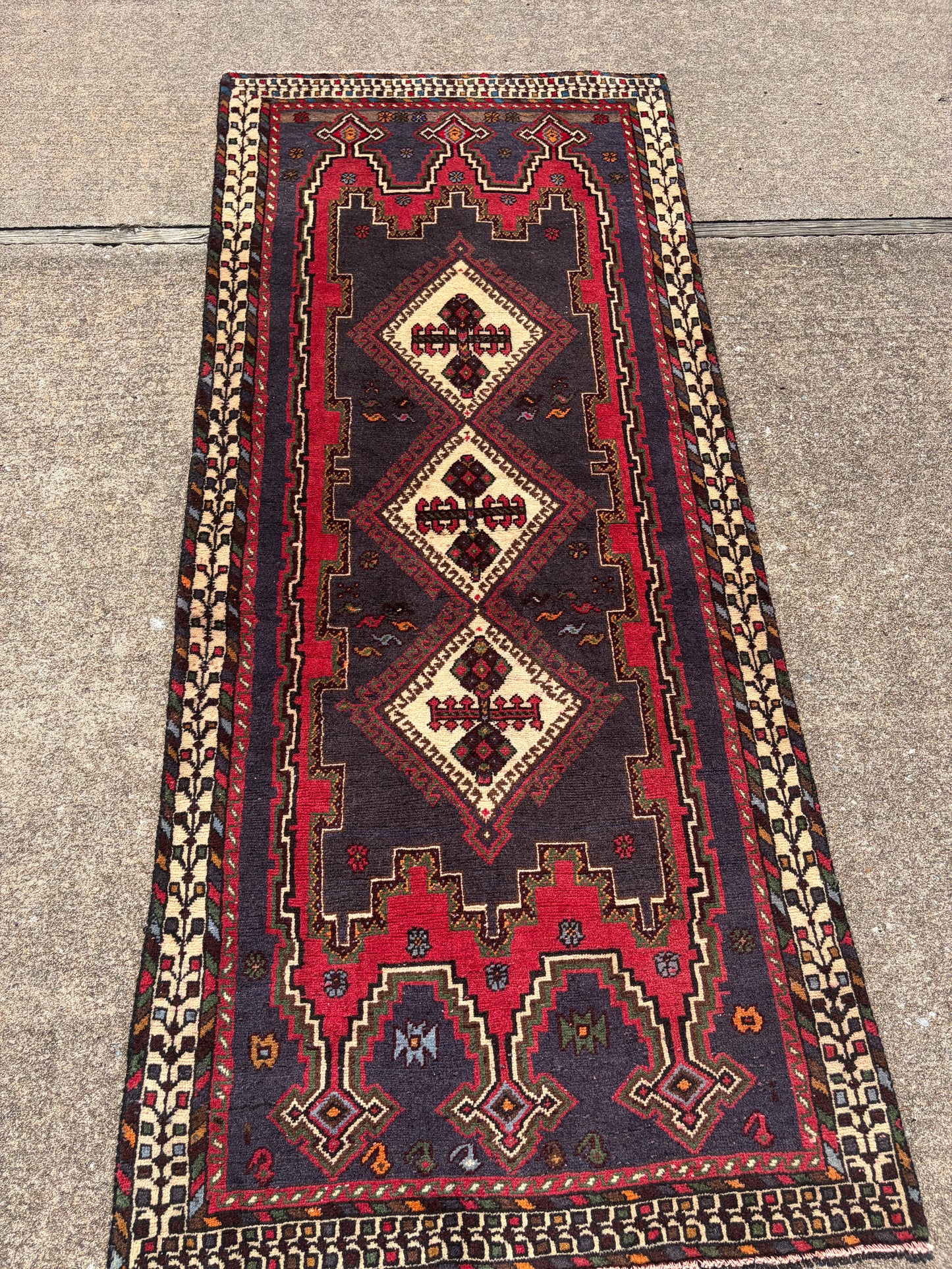 00 Vintage Persian Runner- 6’4 x 2’10