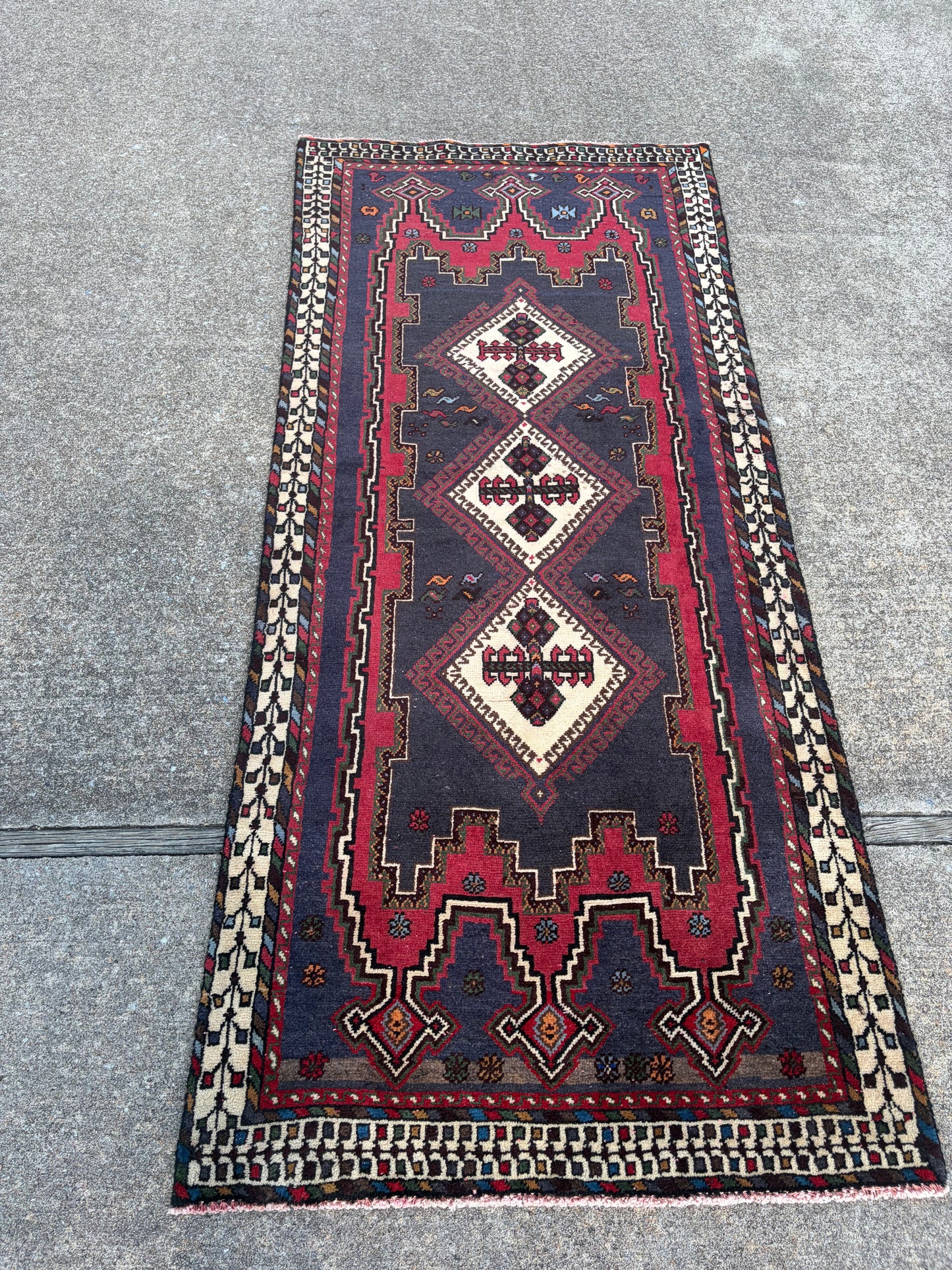 00 Vintage Persian Runner- 6’4 x 2’10