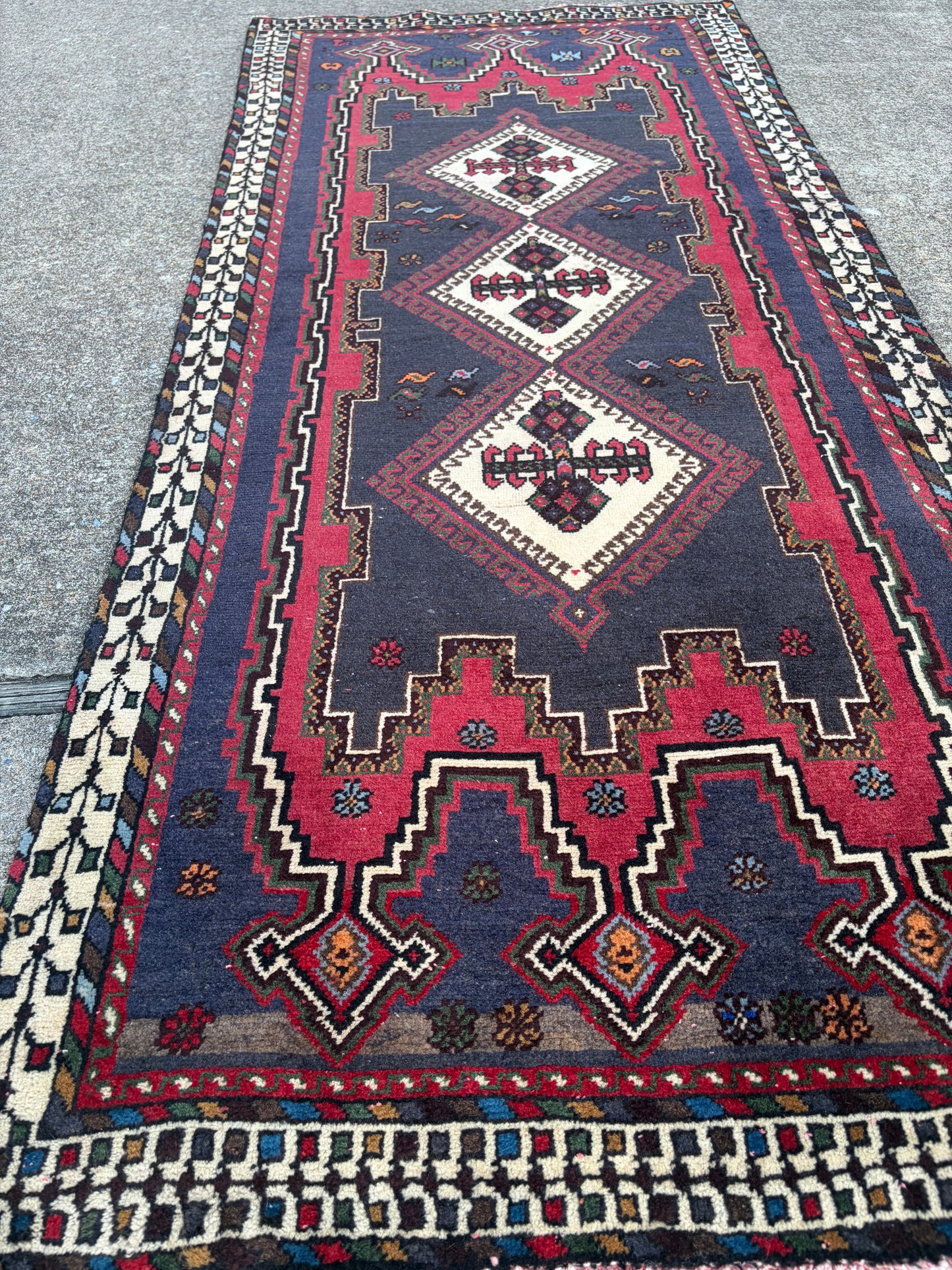 00 Vintage Persian Runner- 6’4 x 2’10