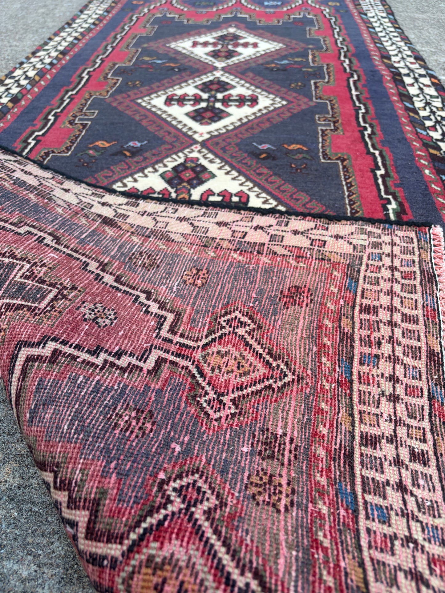 00 Vintage Persian Runner- 6’4 x 2’10